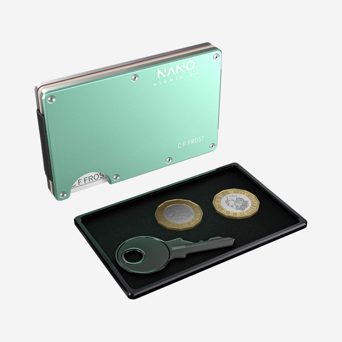 Personalised Money Clip Wallet (Orchard Mint) Essential Bundle