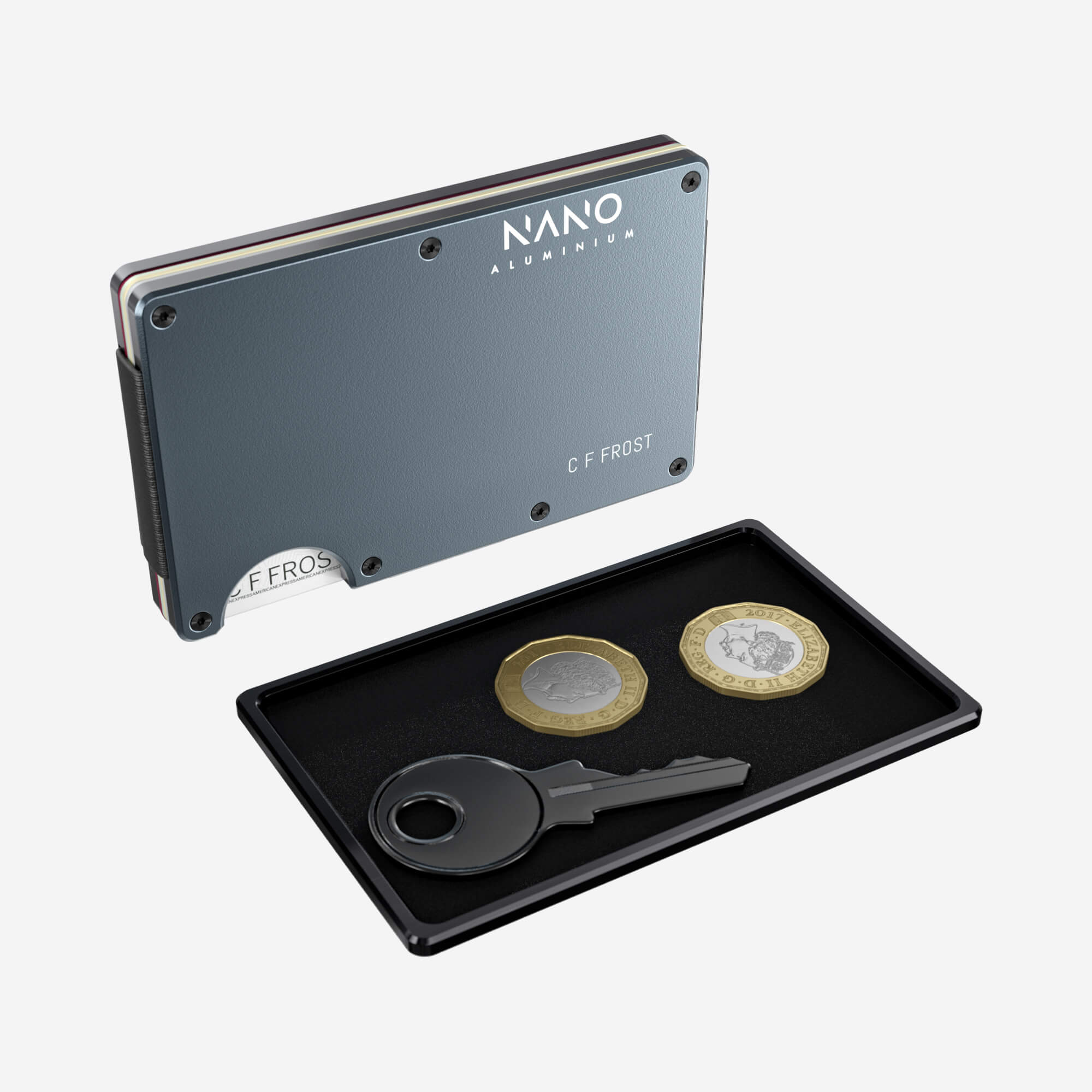 Personalised Money Clip Wallet (Forza Grey) Essential Bundle