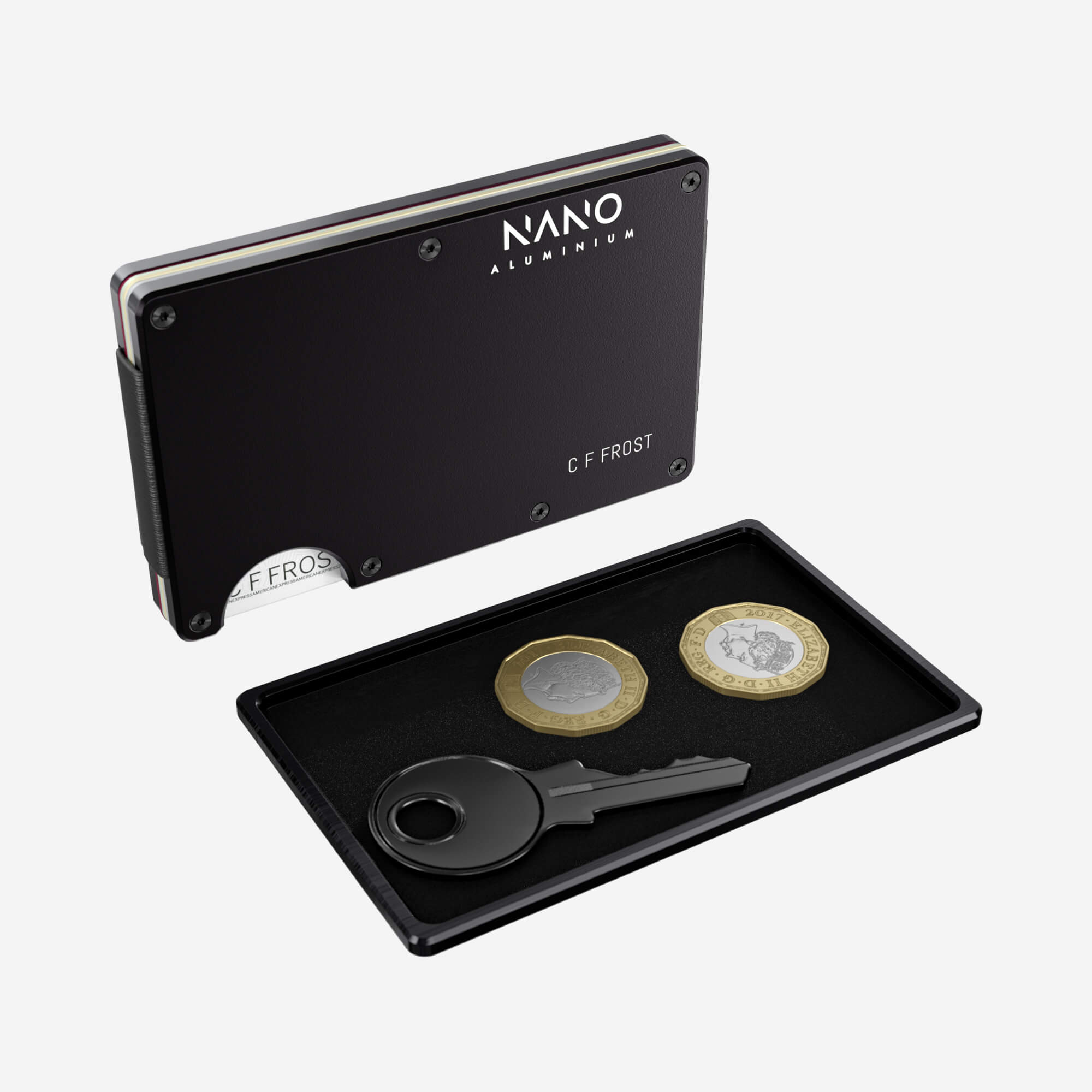 Personalised Money Clip Wallet (Phantom Black) Essential Bundle