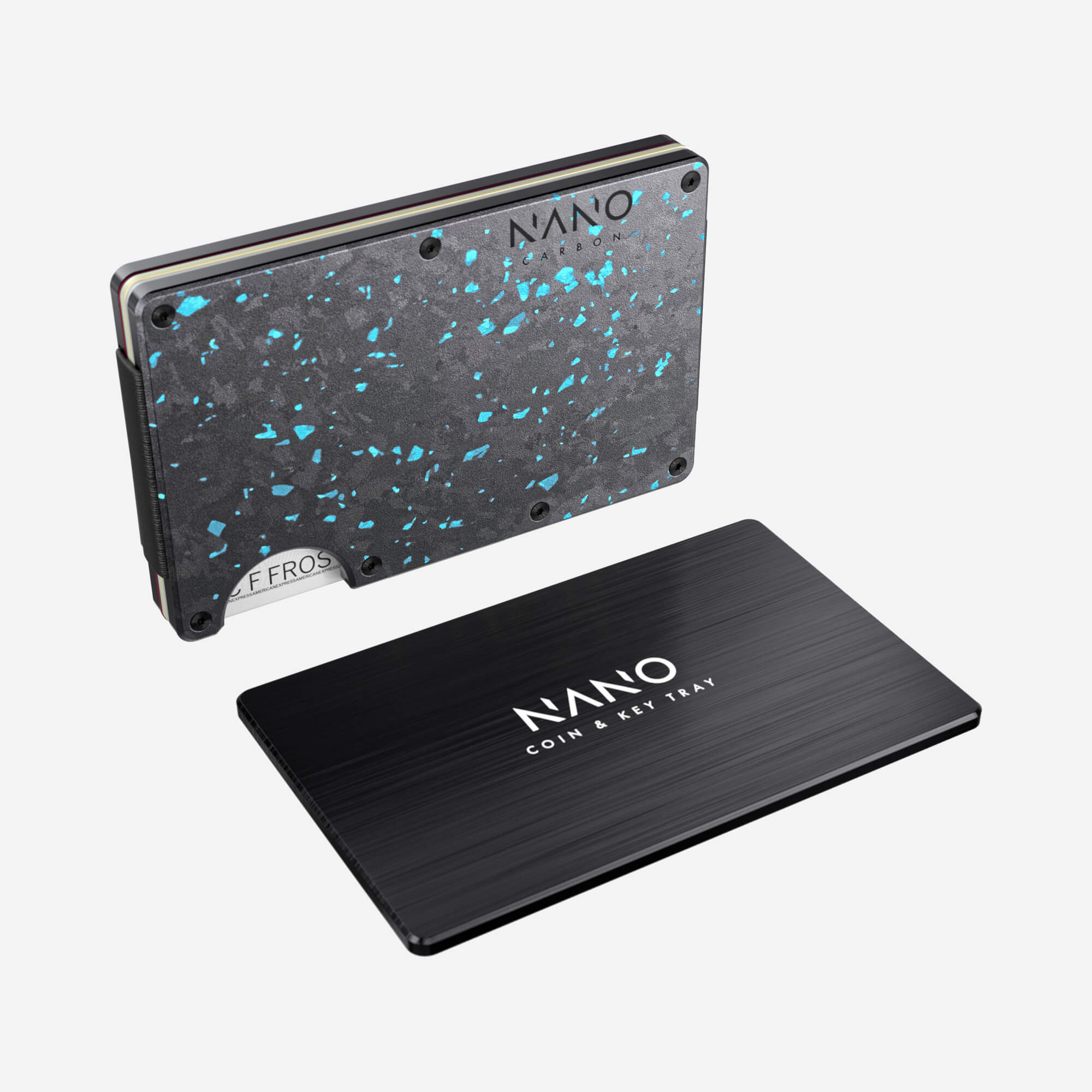 AirTag Cash Strap Wallet (Nero/Azzuro) Essential Bundle