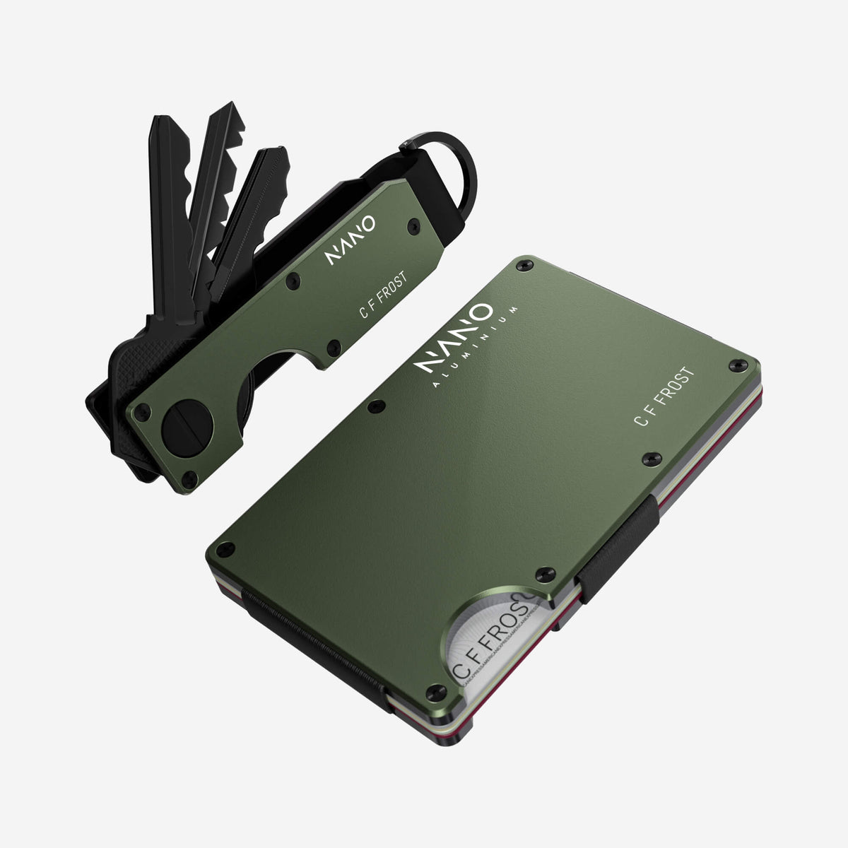 Personalised Cash Strap Wallet (Heritage Green) Everyday Bundle