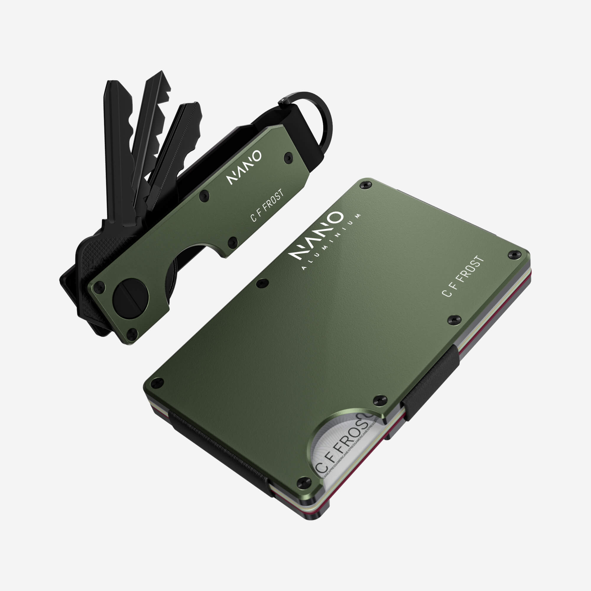 Personalised Cash Strap Wallet (Heritage Green) Everyday Bundle