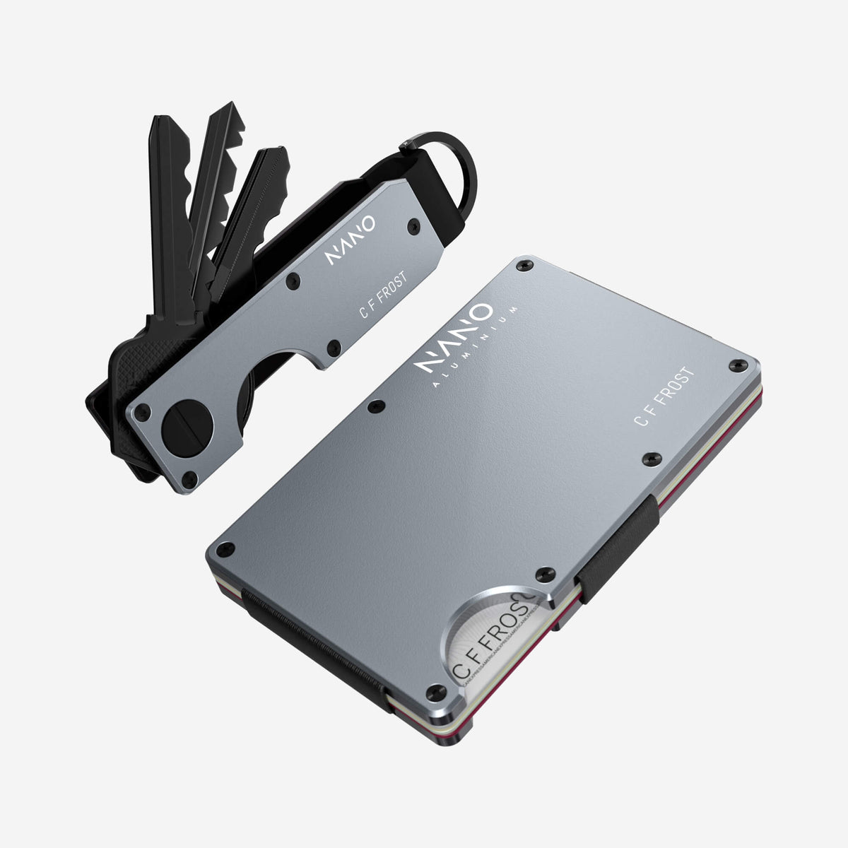 Personalised Cash Strap Wallet (Spyder Grey) Everyday Bundle