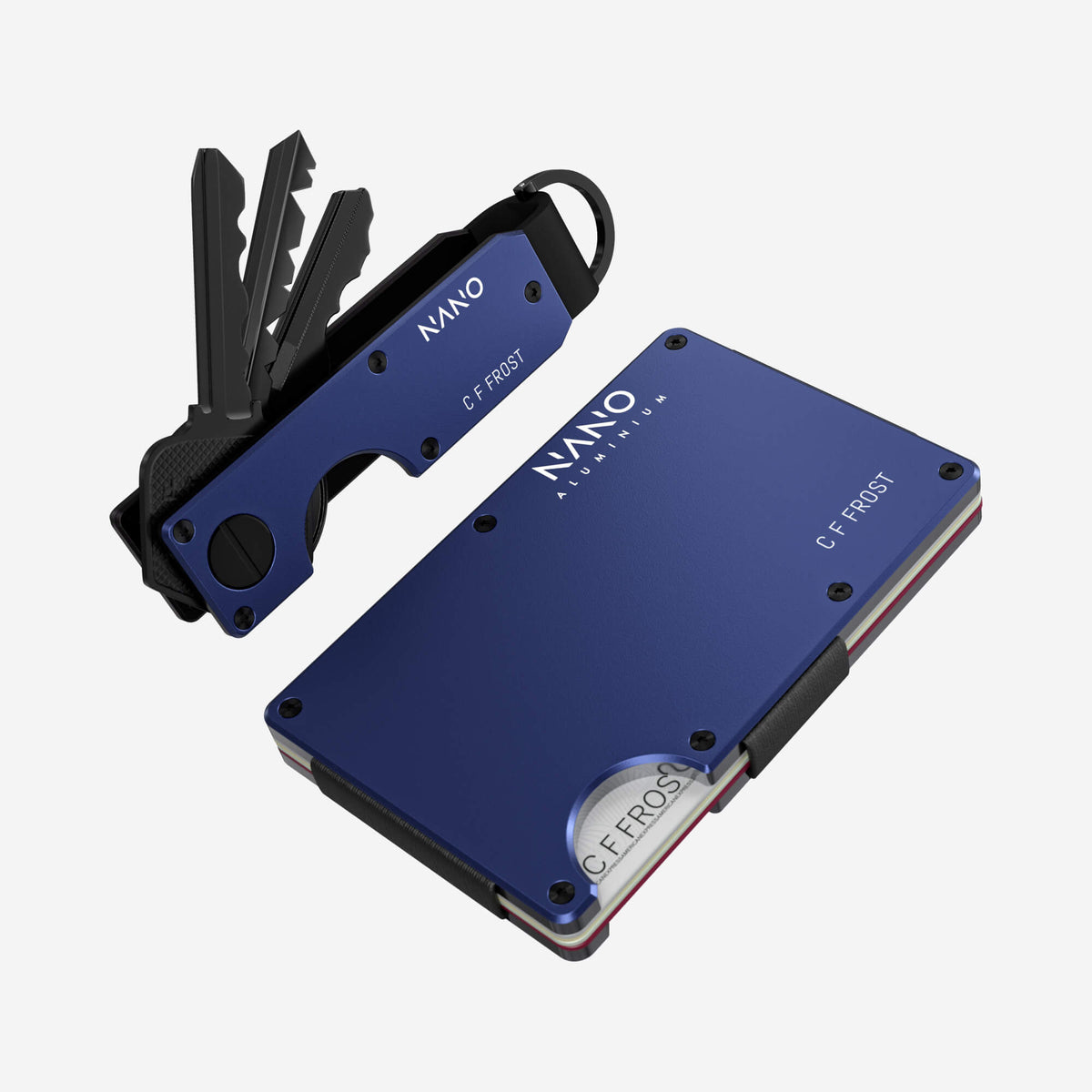 Personalised Cash Strap Wallet (Skyfall Navy) Everyday Bundle