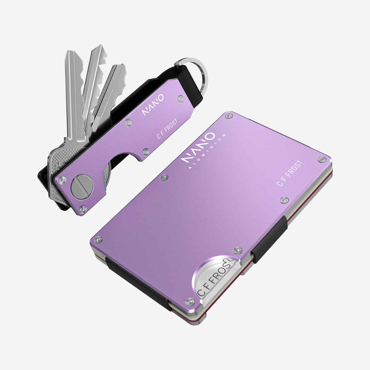 Personalised Money Clip Wallet (Twilight Lilac) Everyday Bundle