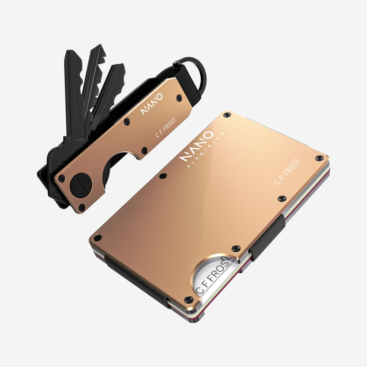 Personalised Cash Strap Wallet (Spectre Gold) Everyday Bundle