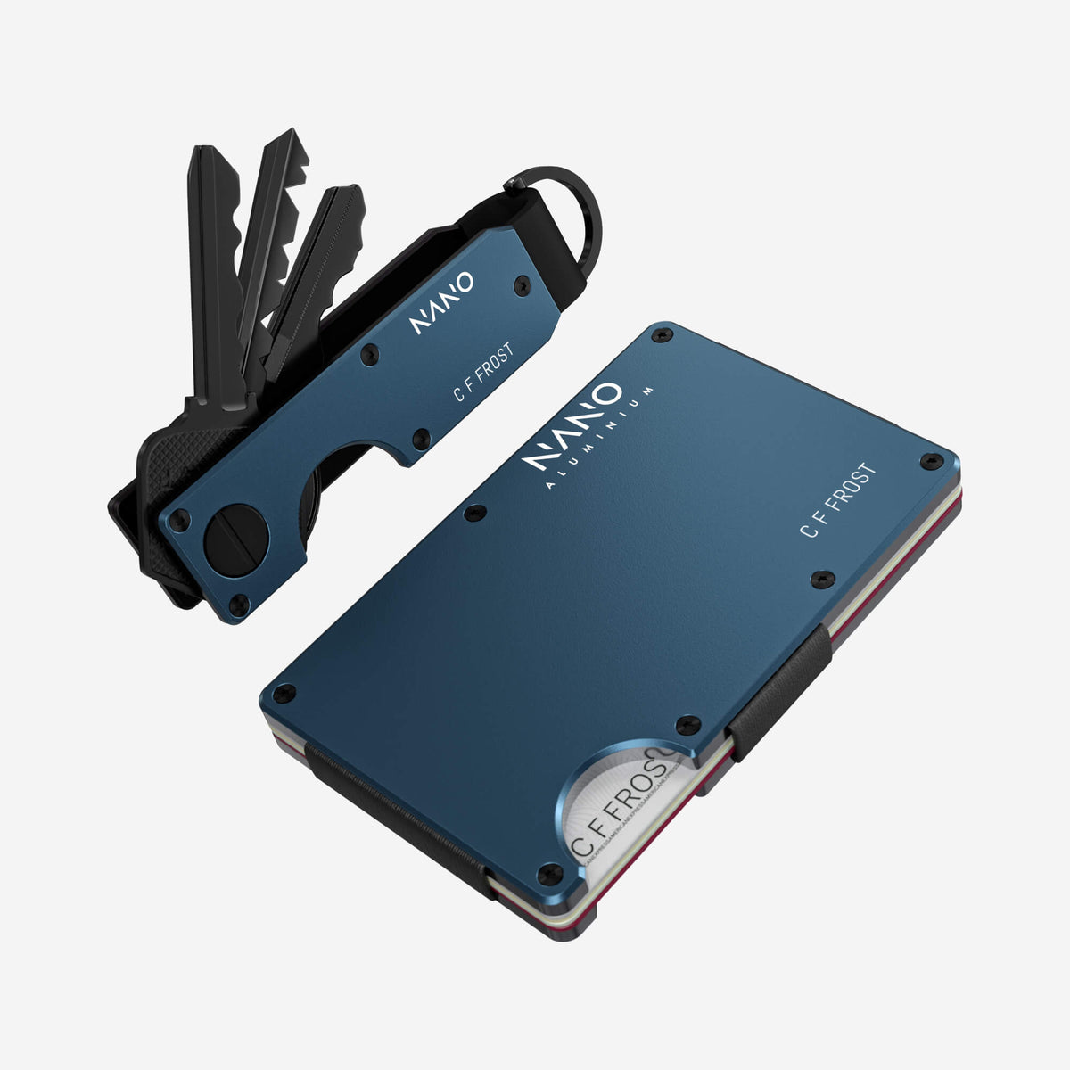 Personalised Money Clip Wallet (Riviera Navy) Everyday Bundle