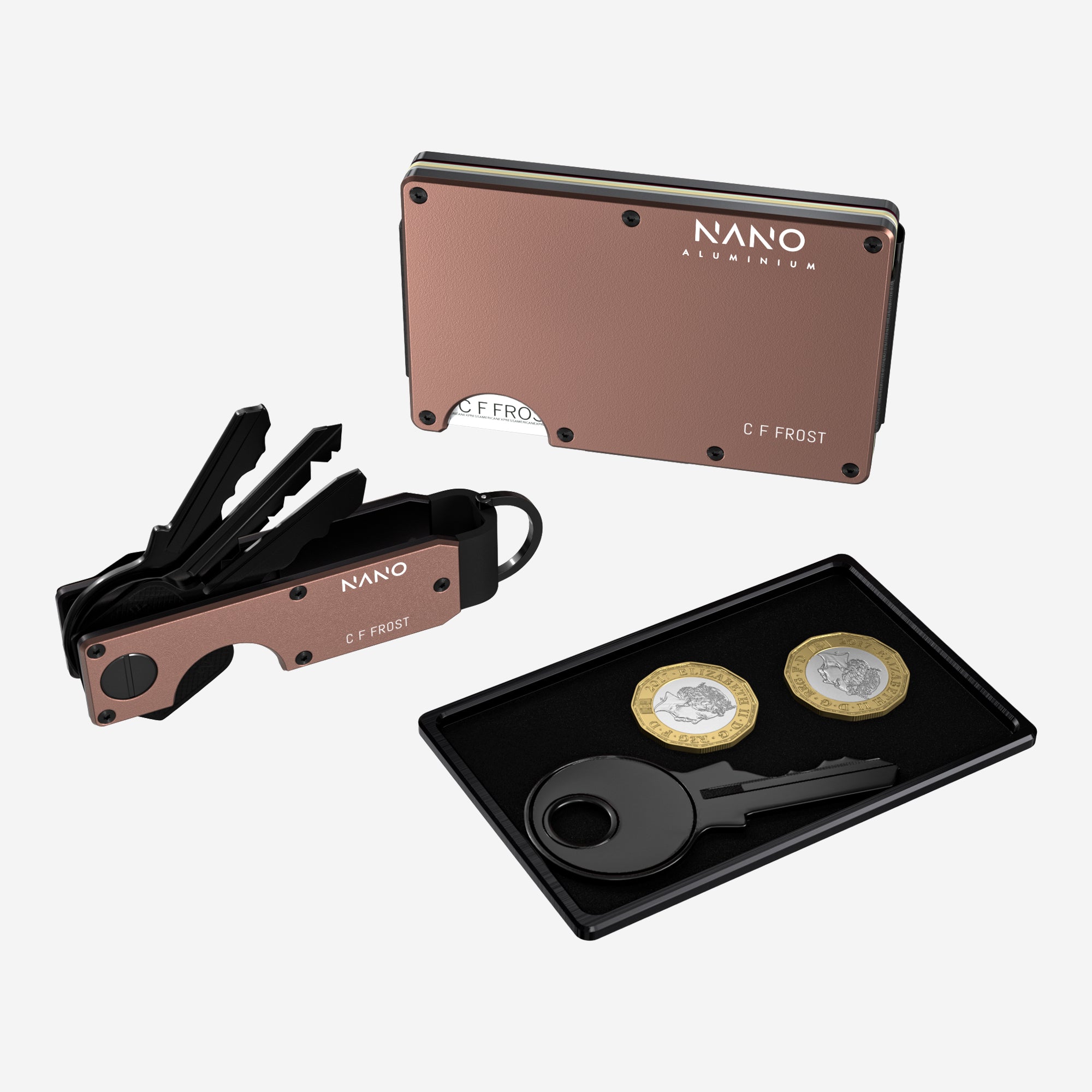 Personalised AirTag Money Clip Wallet (Sonic Copper) Ultimate Bundle