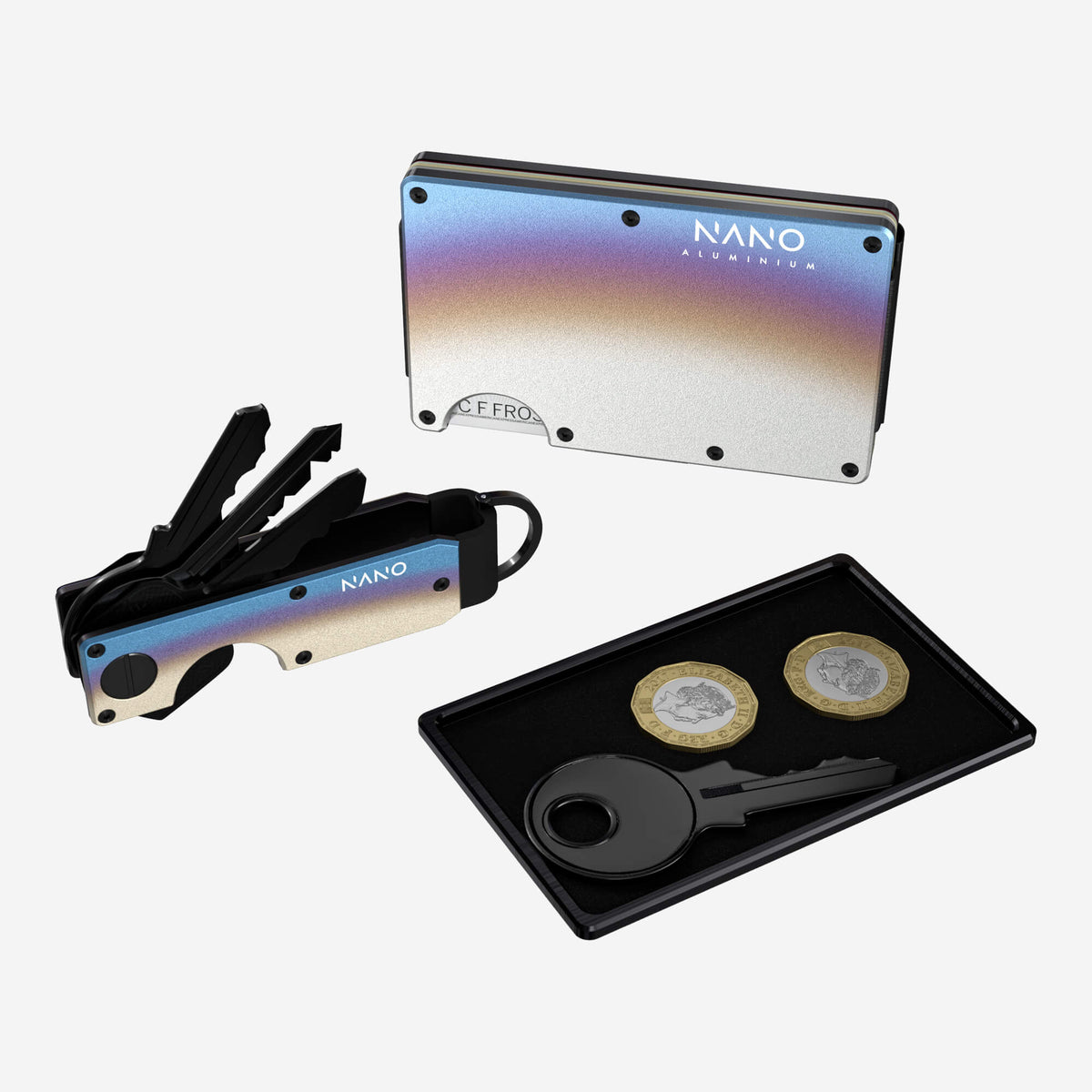 Money Clip Wallet (Flame Burnt) Ultimate Bundle