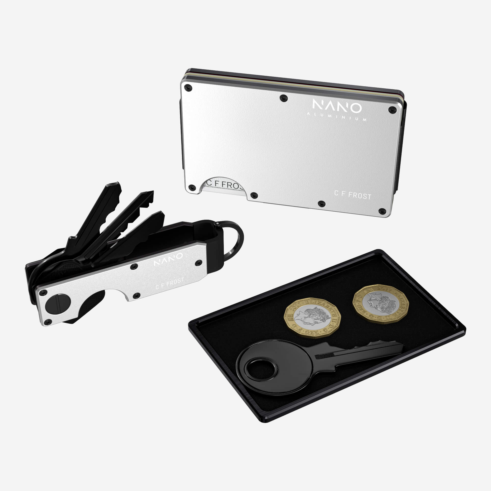 Personalised Cash Strap Wallet (Ghost Silver) Ultimate Bundle