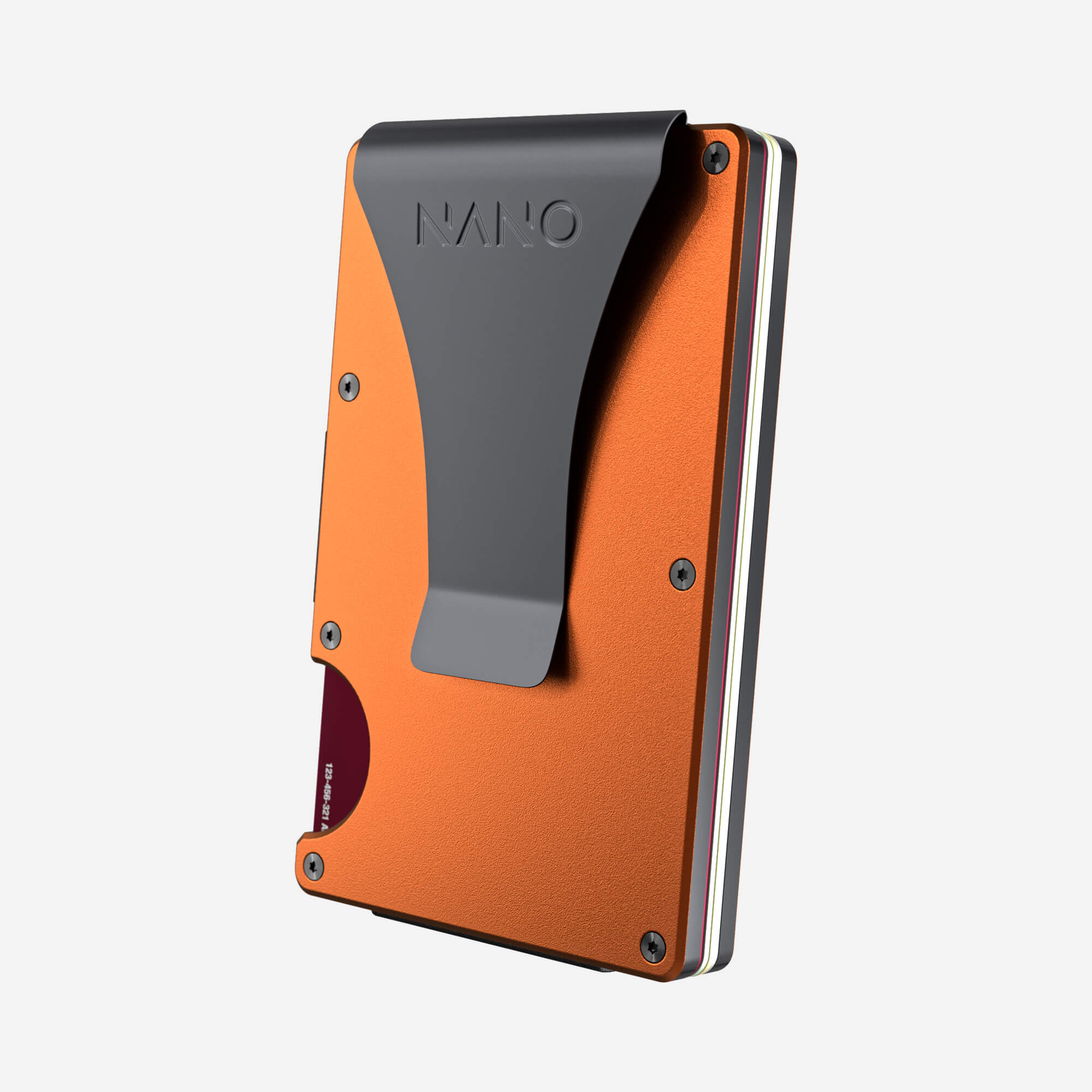 Personalised Money Clip Wallet (Ventura Orange)