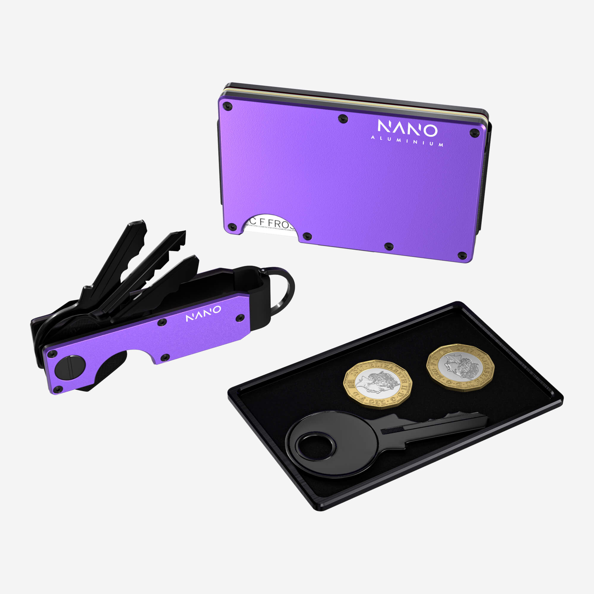 Money Clip Wallet (Nebula Purple) Ultimate Bundle