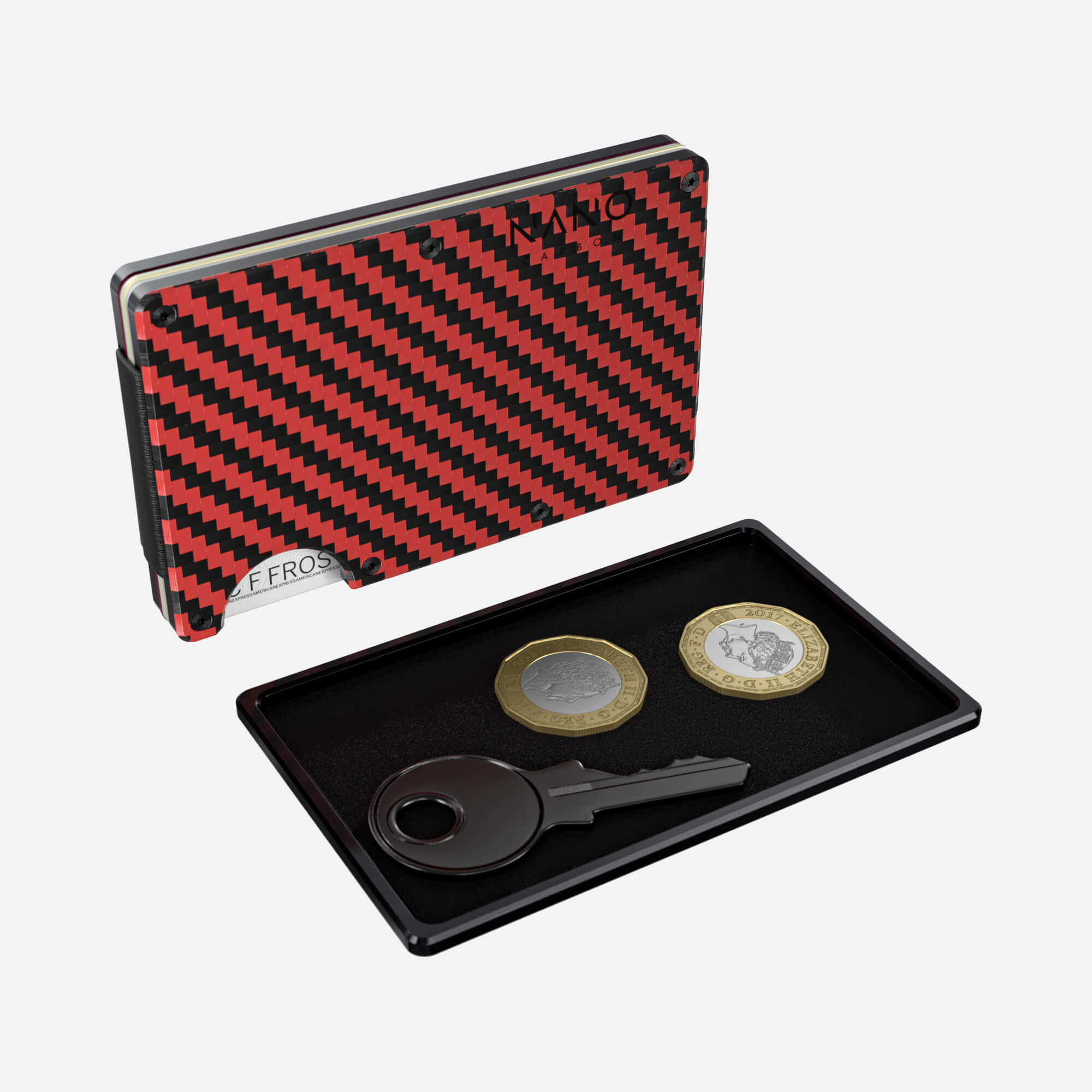 Personalised Cash Strap Wallet (Diablo Red/Stealth Black) Essential Bundle