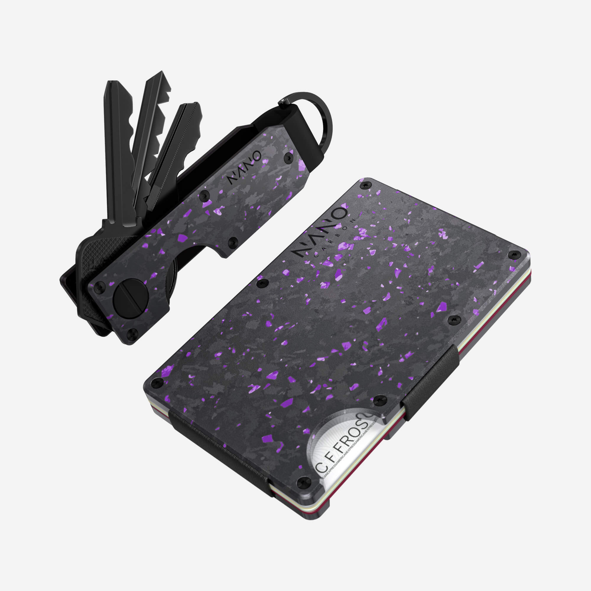 Cash Strap Wallet (Nero/Viola) Everyday Bundle