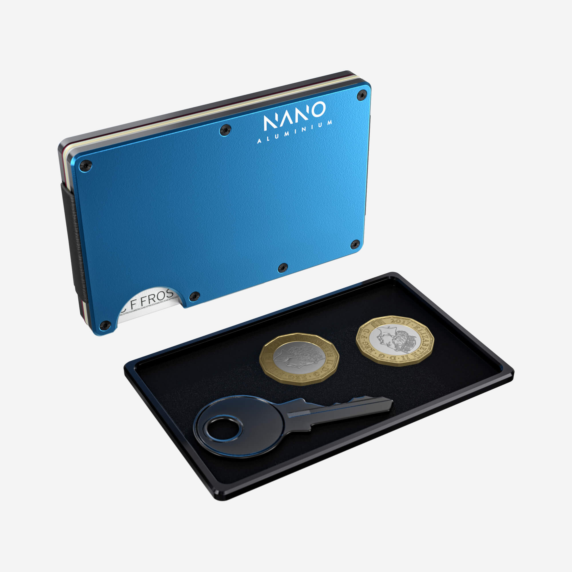 Money Clip Wallet (Velocity Blue) Essential Bundle