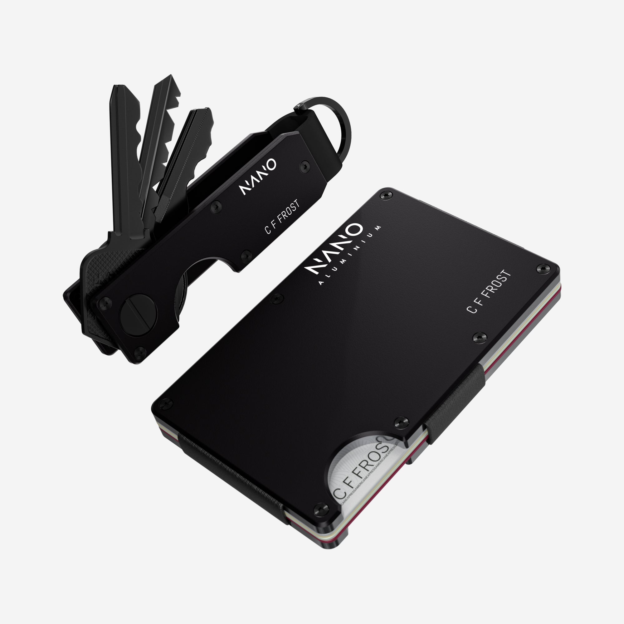 Personalised Money Clip Wallet (Phantom Black) Everyday Bundle