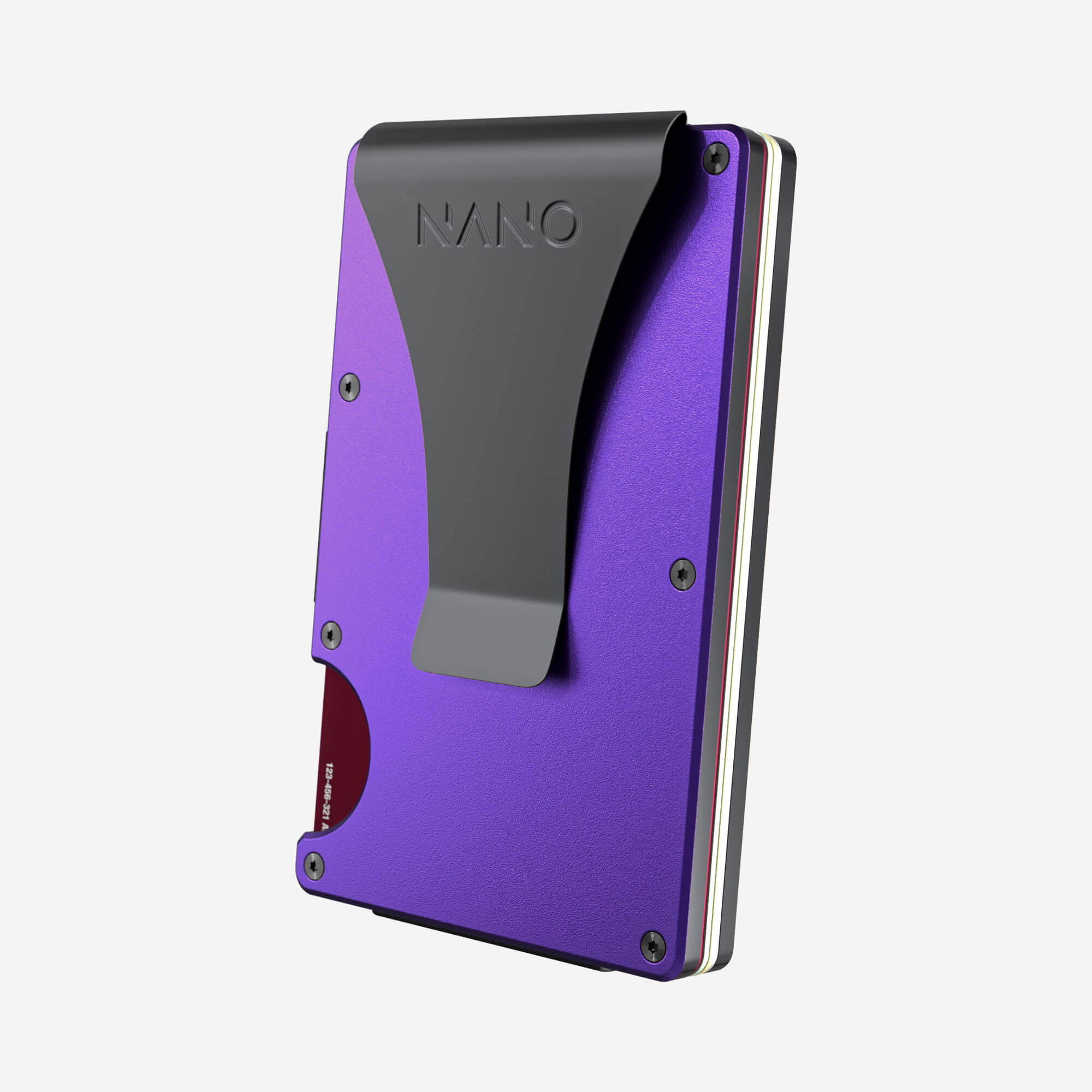 Personalised Money Clip Wallet (Nebula Purple)