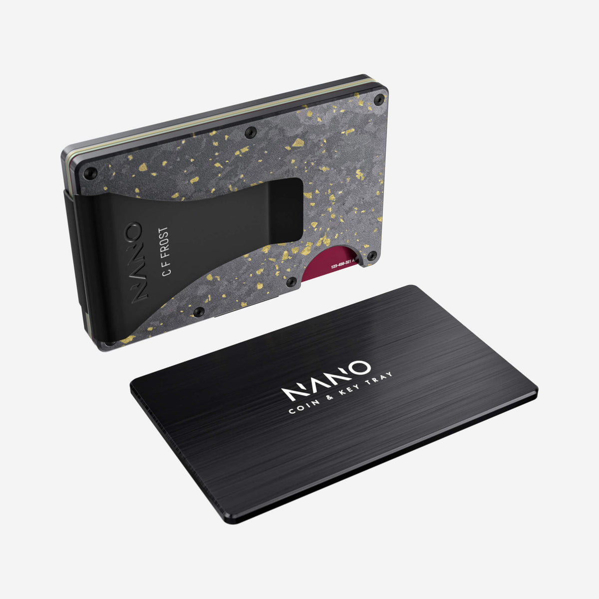 Personalised Money Clip Wallet (Nero/Oro) Essential Bundle