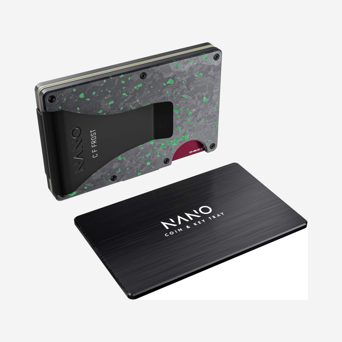 Personalised Money Clip Wallet (Nero/Verde) Essential Bundle