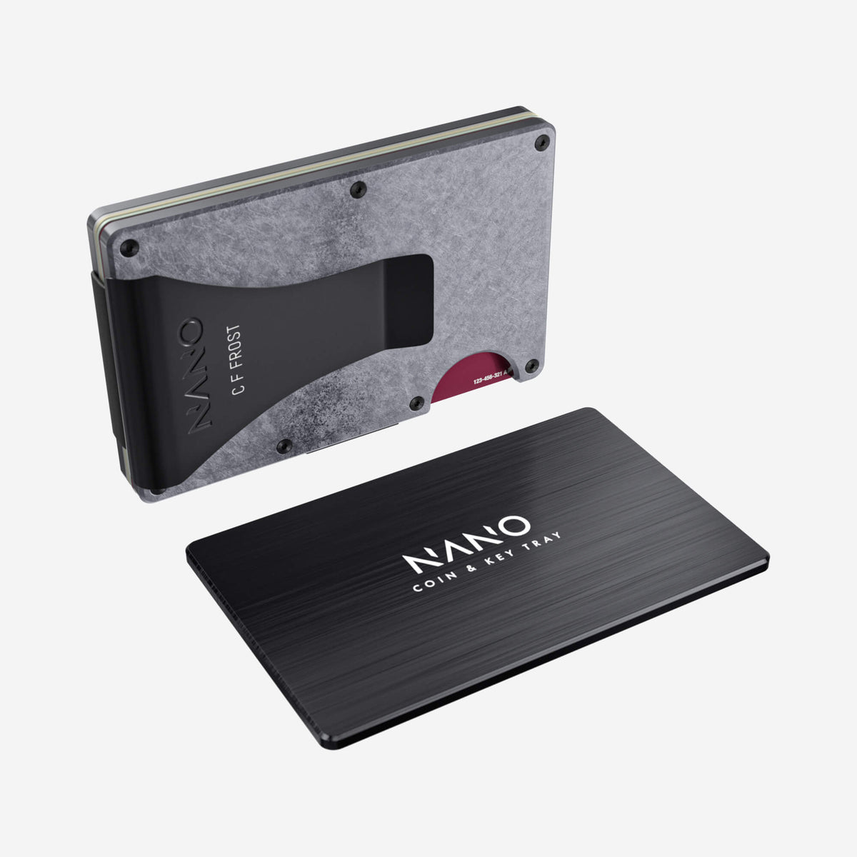 Personalised Money Clip Wallet (Dark Storm) Essential Bundle