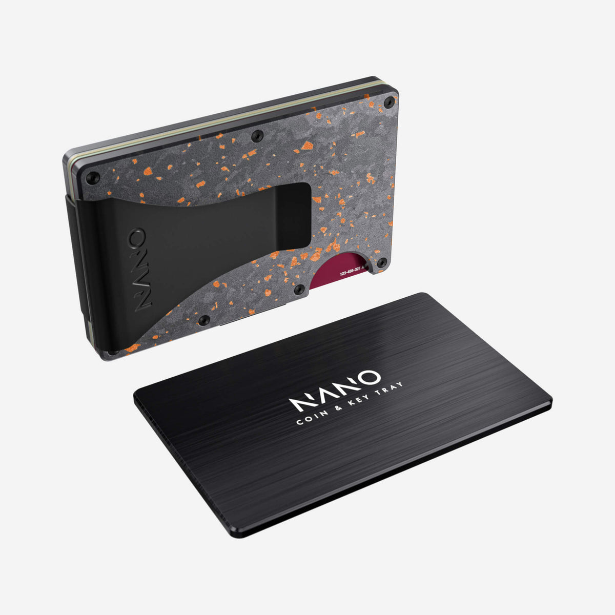 Money Clip Wallet (Nero/Arancione) Essential Bundle