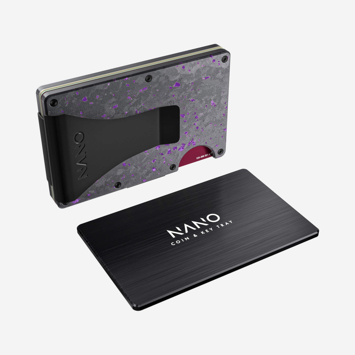 Money Clip Wallet (Nero/Viola) Essential Bundle