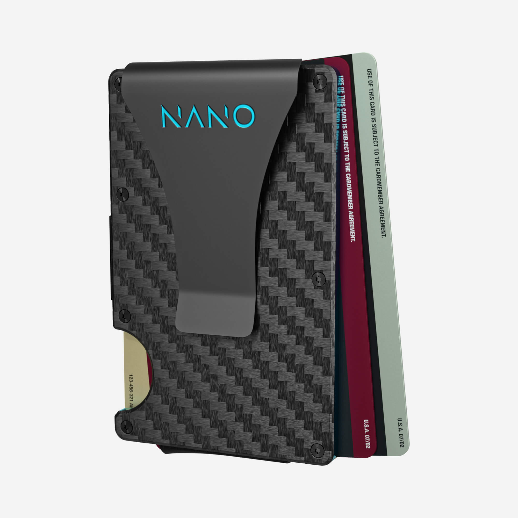 004 Money Clip Wallet (Stealth Black/Miami Blue)