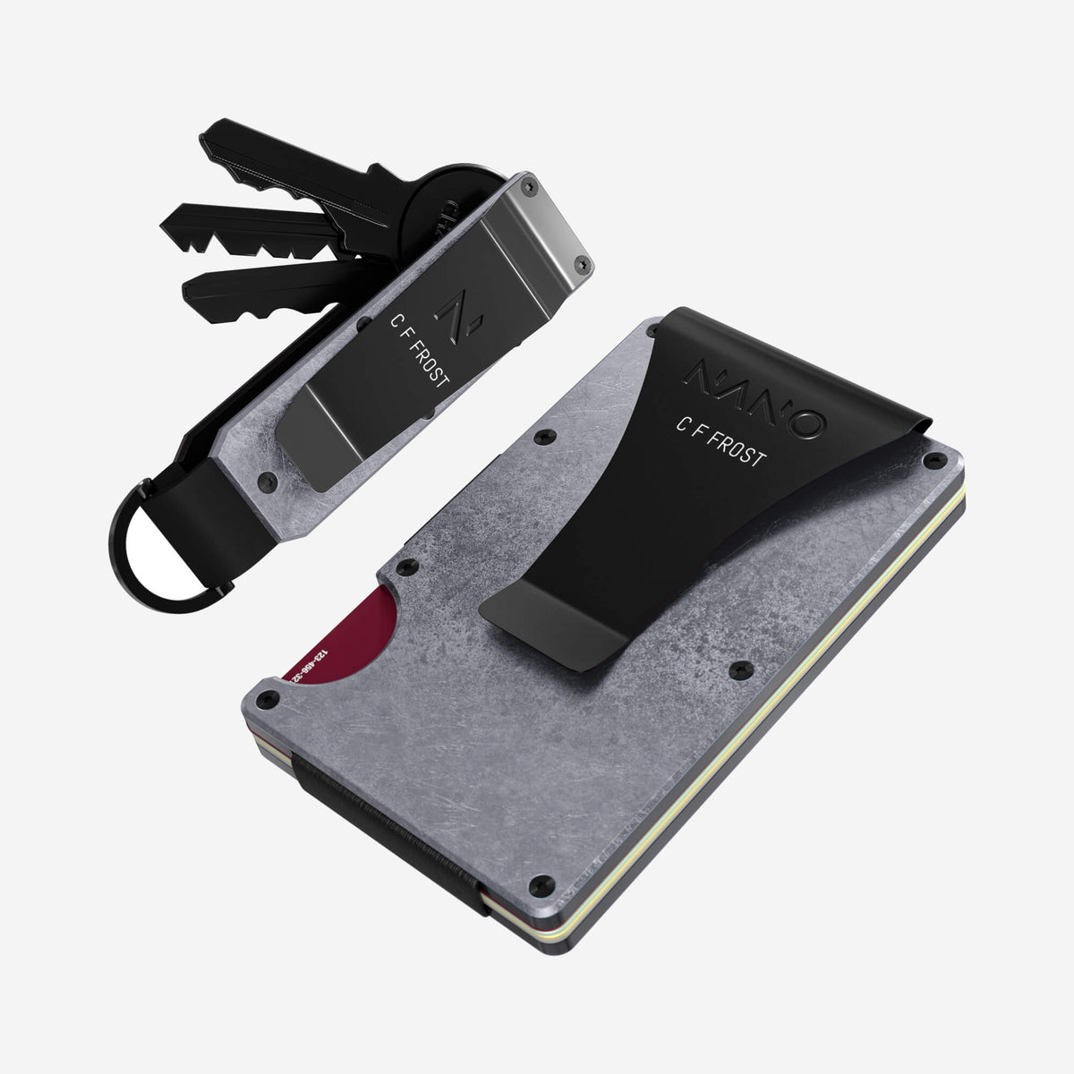 Personalised Money Clip Wallet (Dark Storm) Everyday Bundle