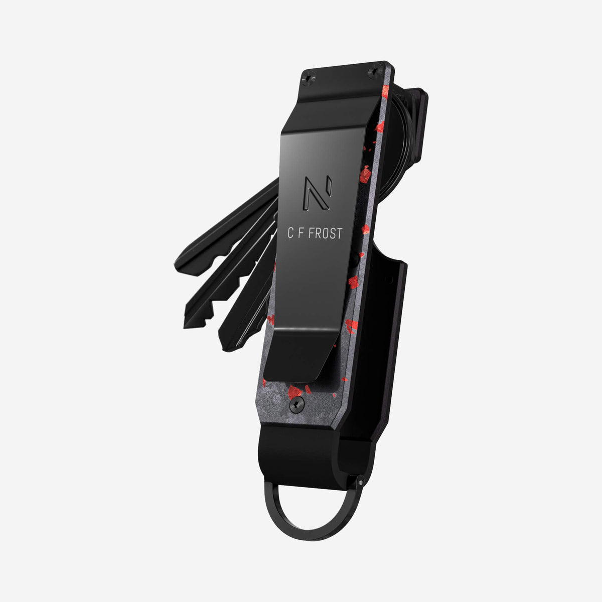 Personalised Key Case (Nero/Rosso)
