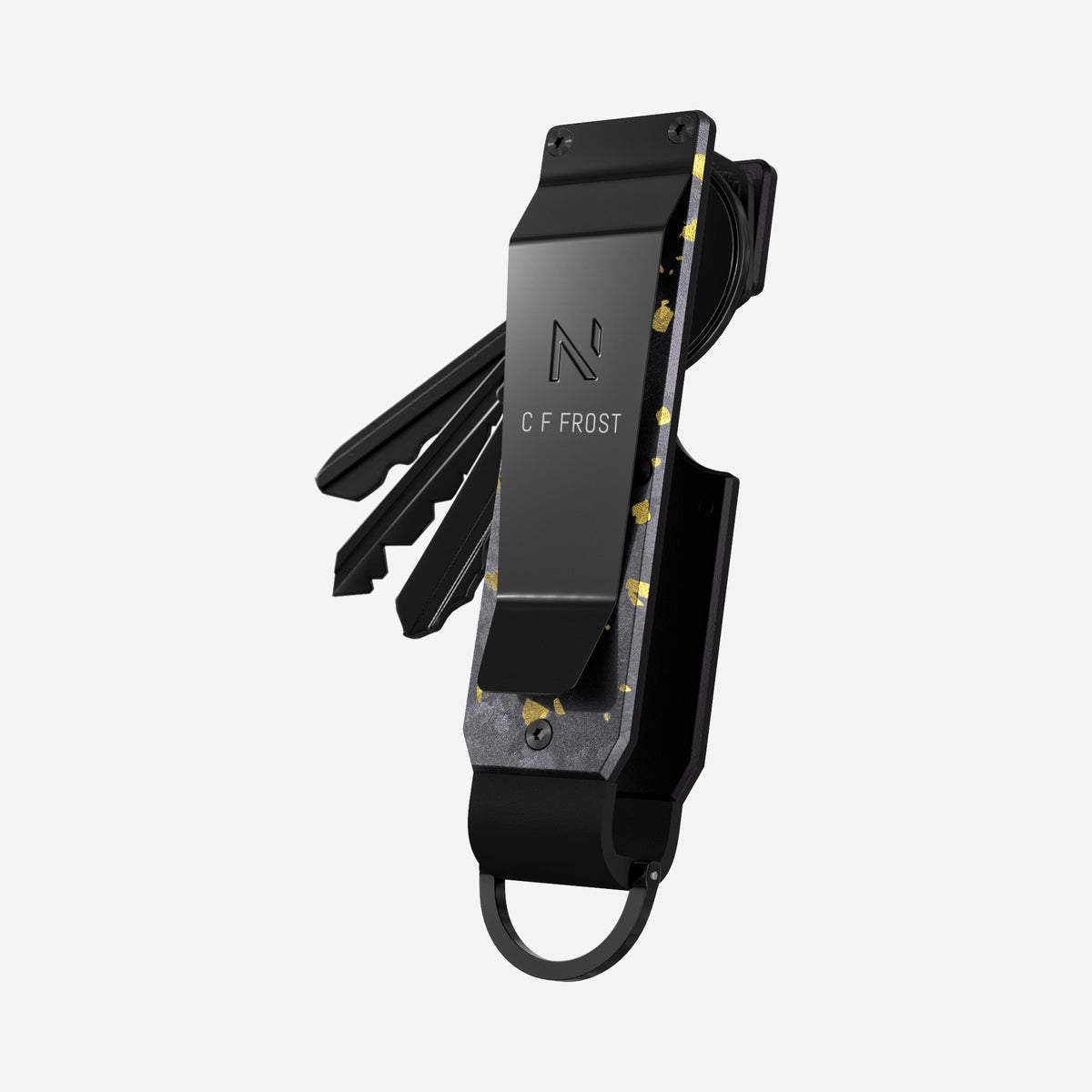 Personalised Key Case (Nero/Oro)