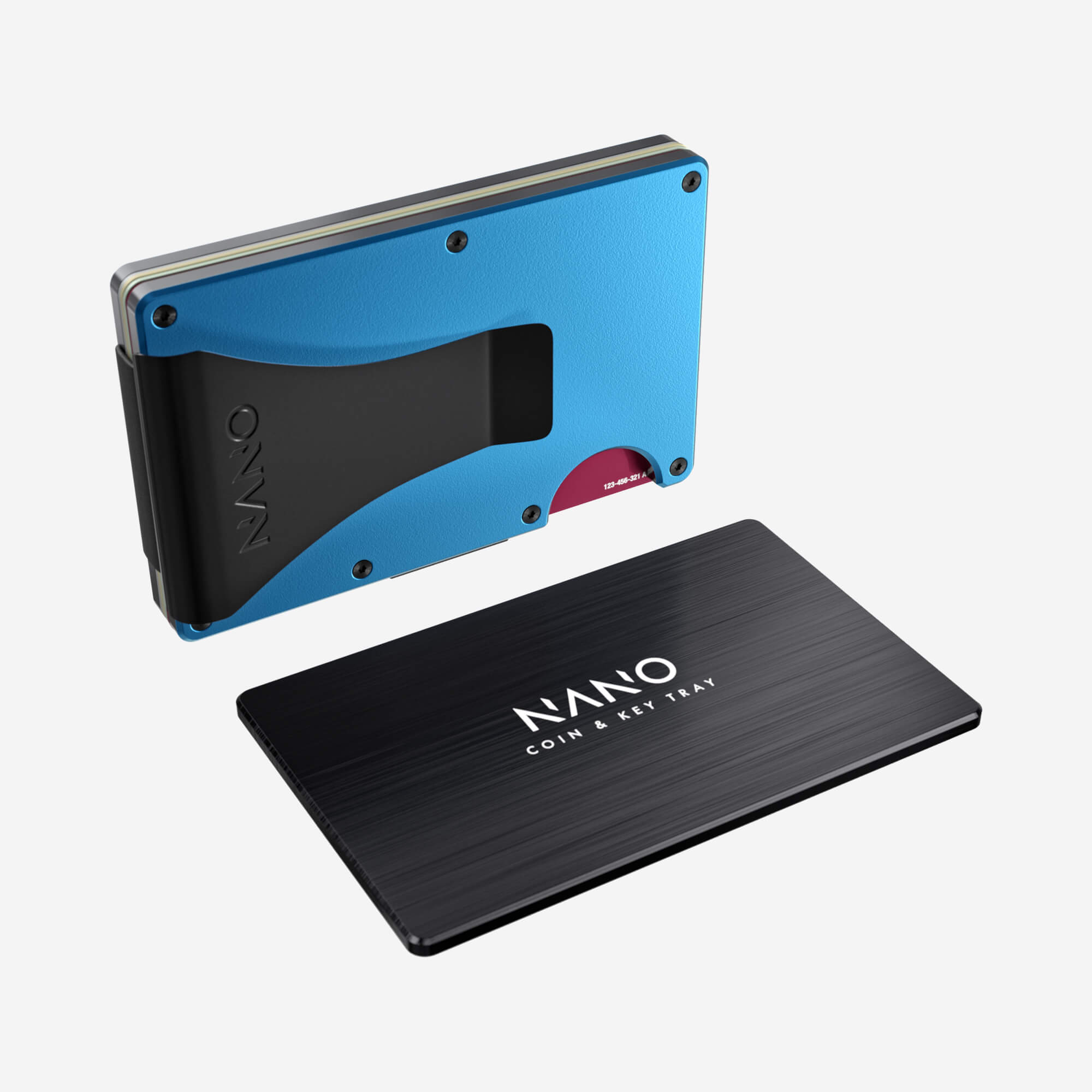 Money Clip Wallet (Velocity Blue) Essential Bundle
