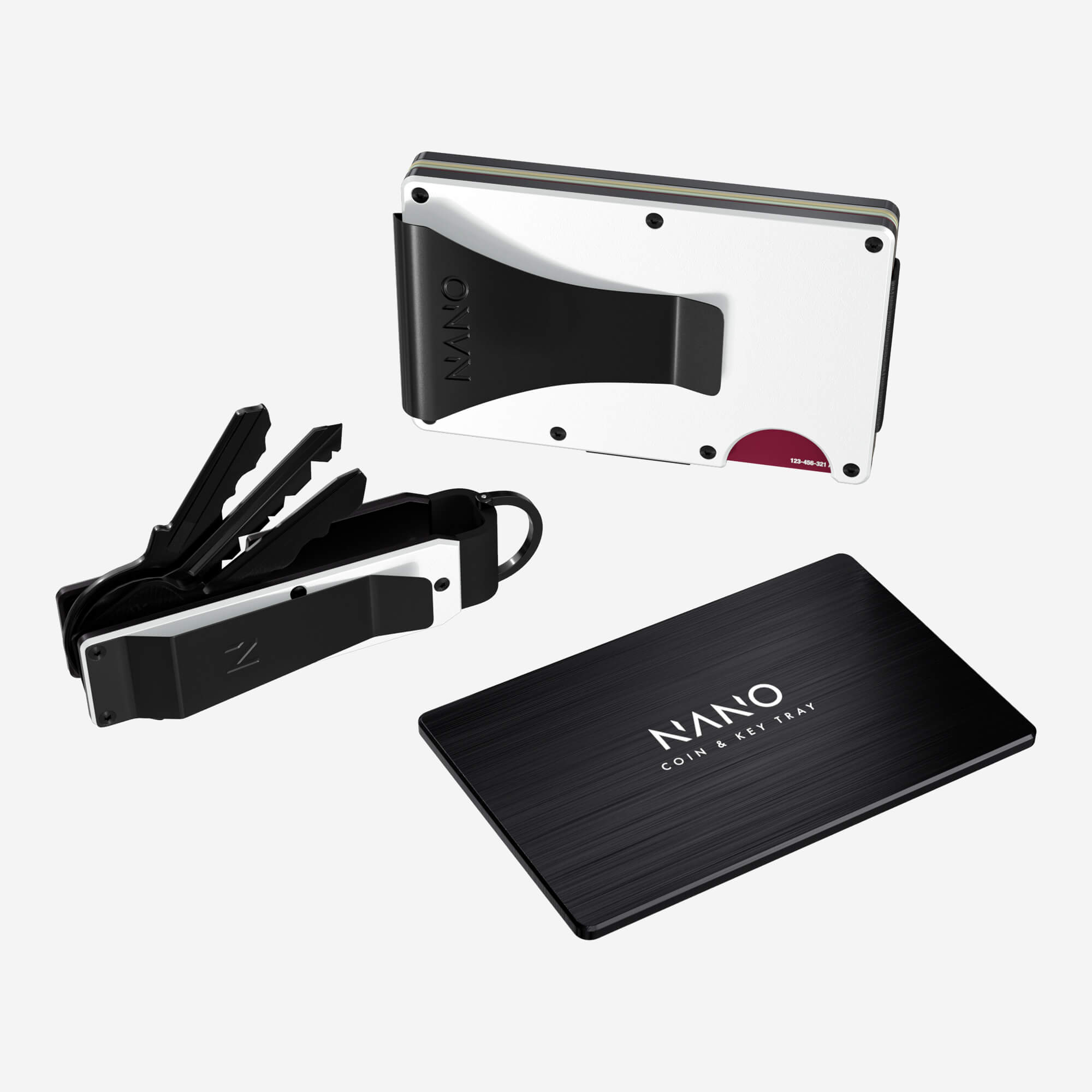 Money Clip Wallet (Carrera White) Ultimate Bundle