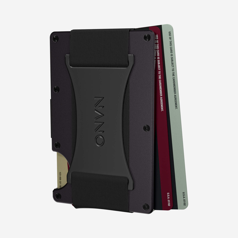 NANO™ Aluminium Personalised Cash Strap Wallet (Phantom Black)