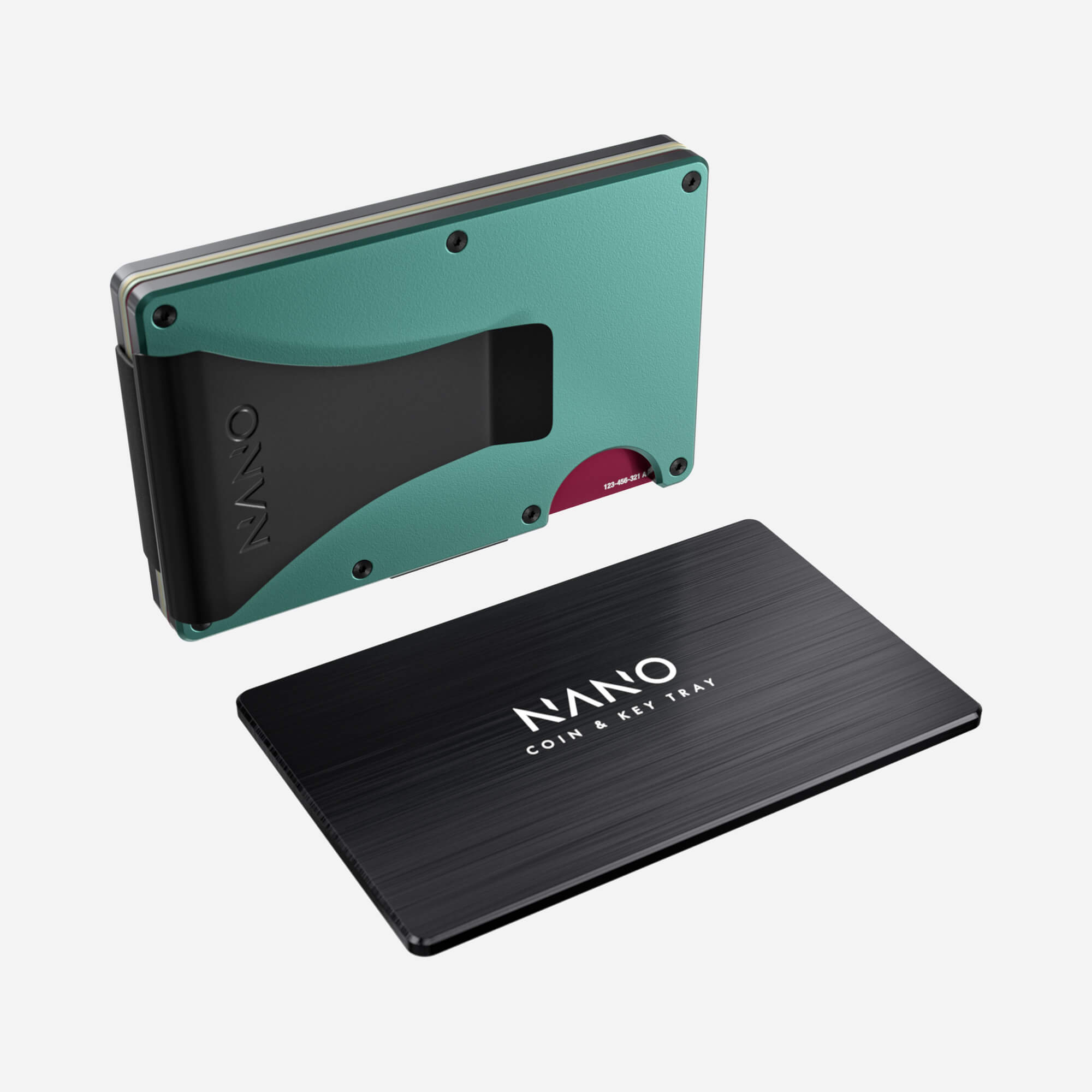 Personalised Money Clip Wallet (Racing Green) Essential Bundle