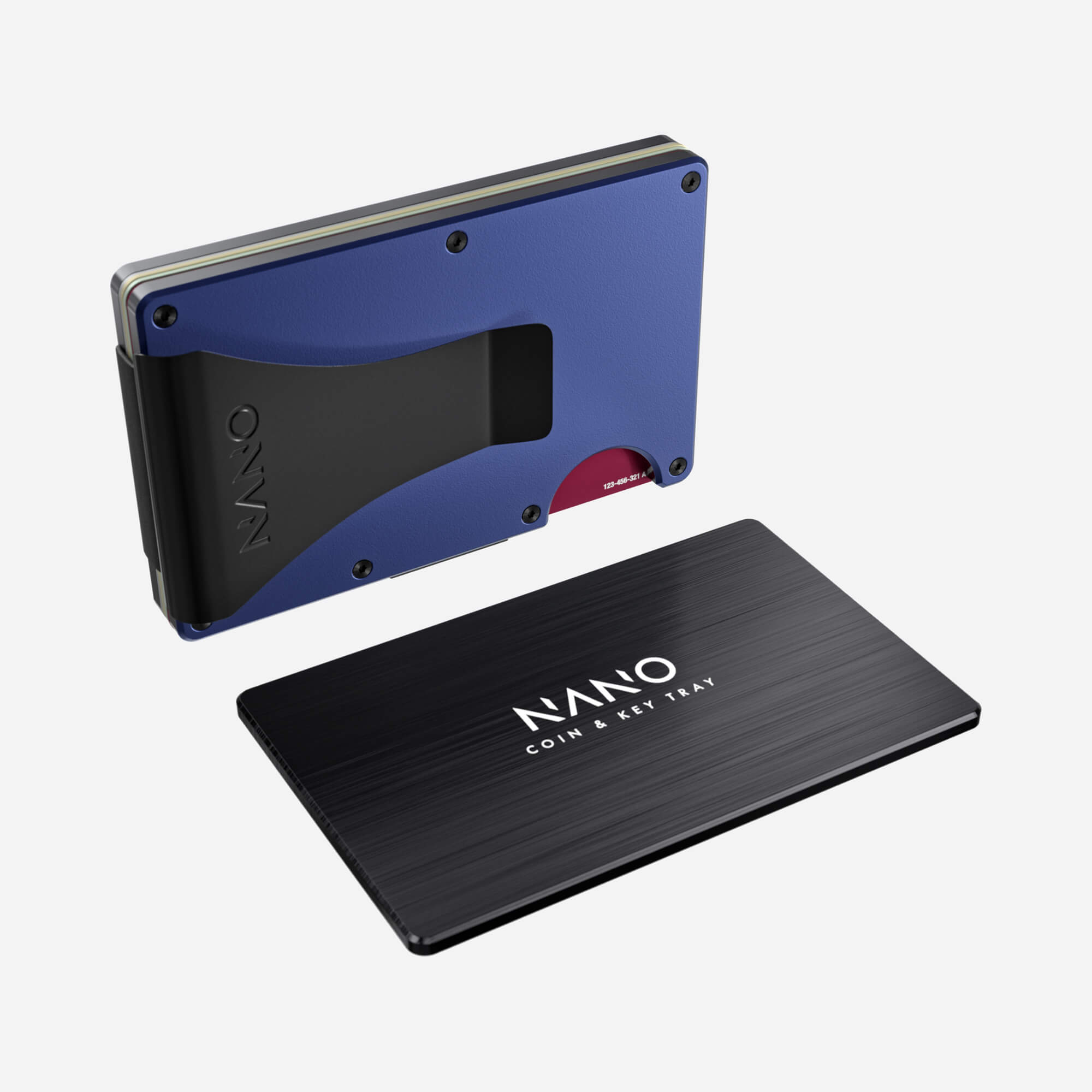 Personalised Money Clip Wallet (Skyfall Navy) Essential Bundle