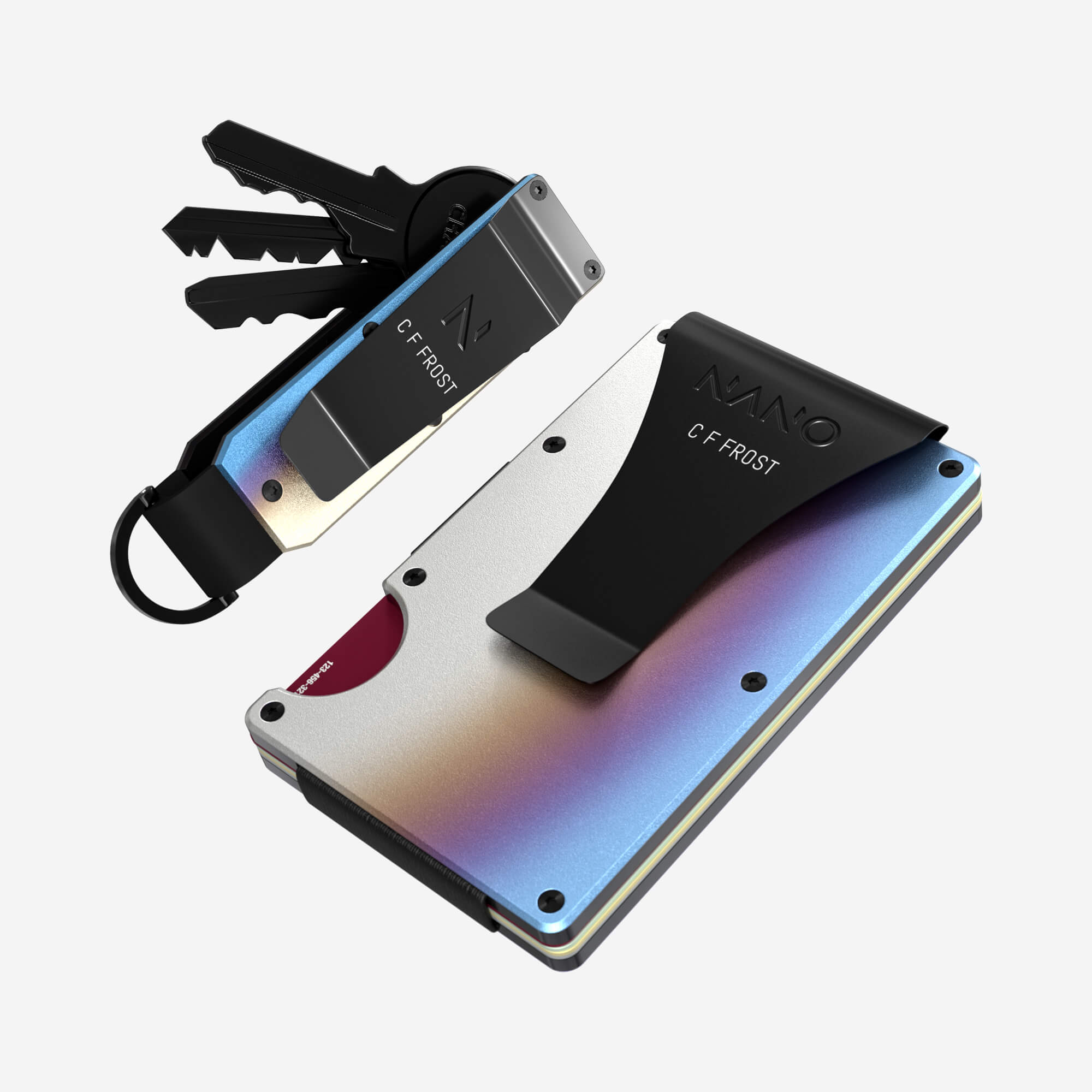 Personalised Money Clip Wallet (Flame Burnt) Everyday Bundle