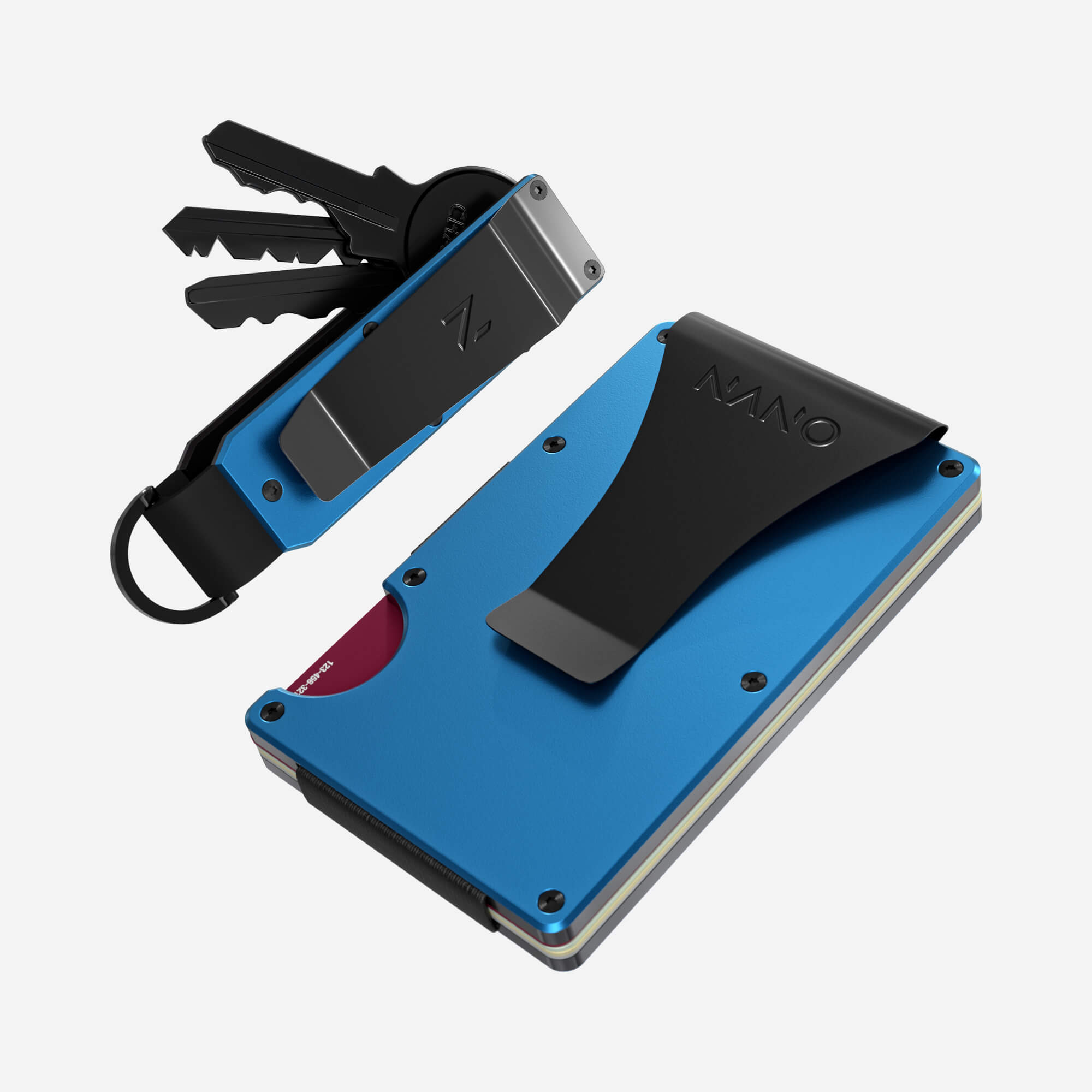 Money Clip Wallet (Velocity Blue) Everyday Bundle