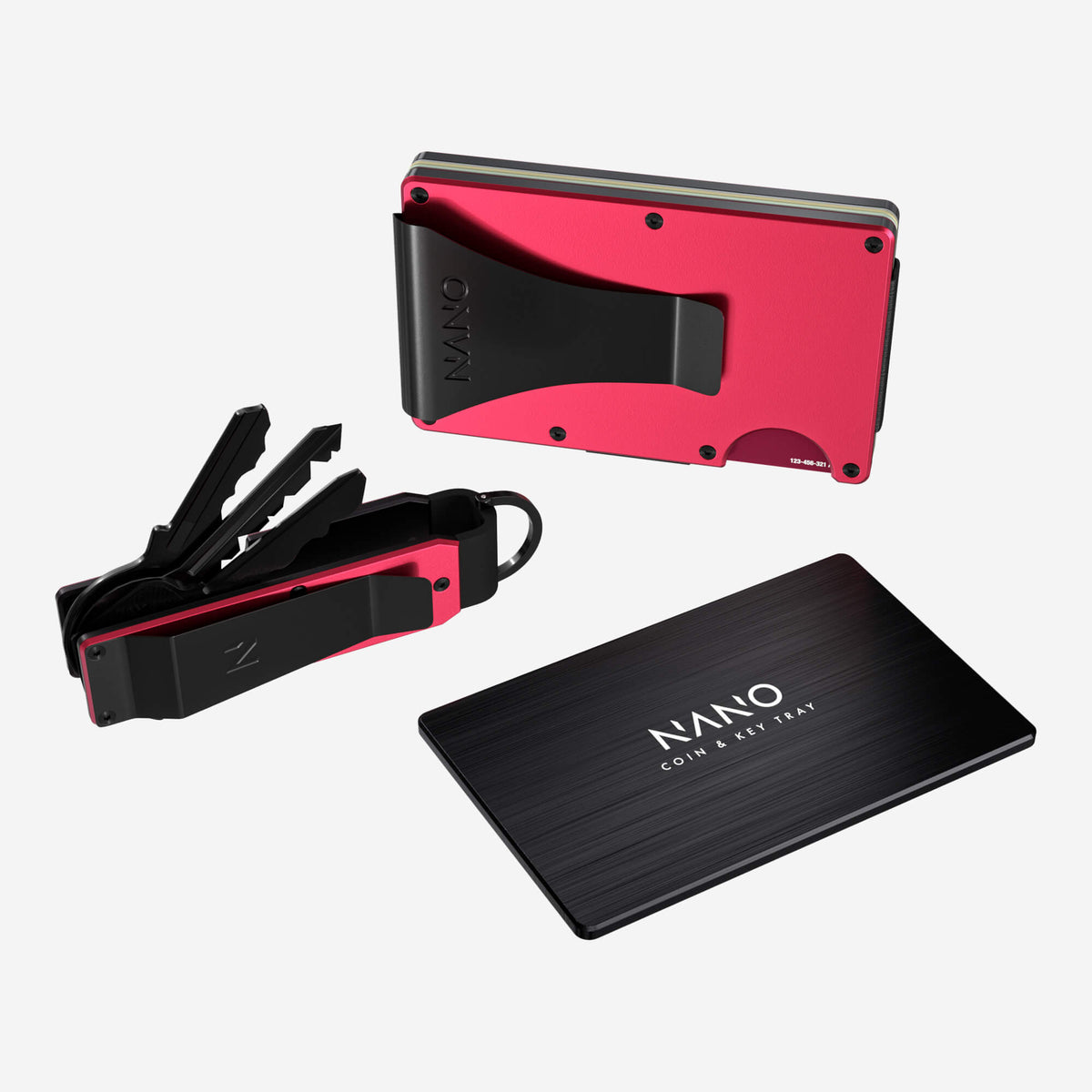Money Clip Wallet (Volcano Red) Ultimate Bundle