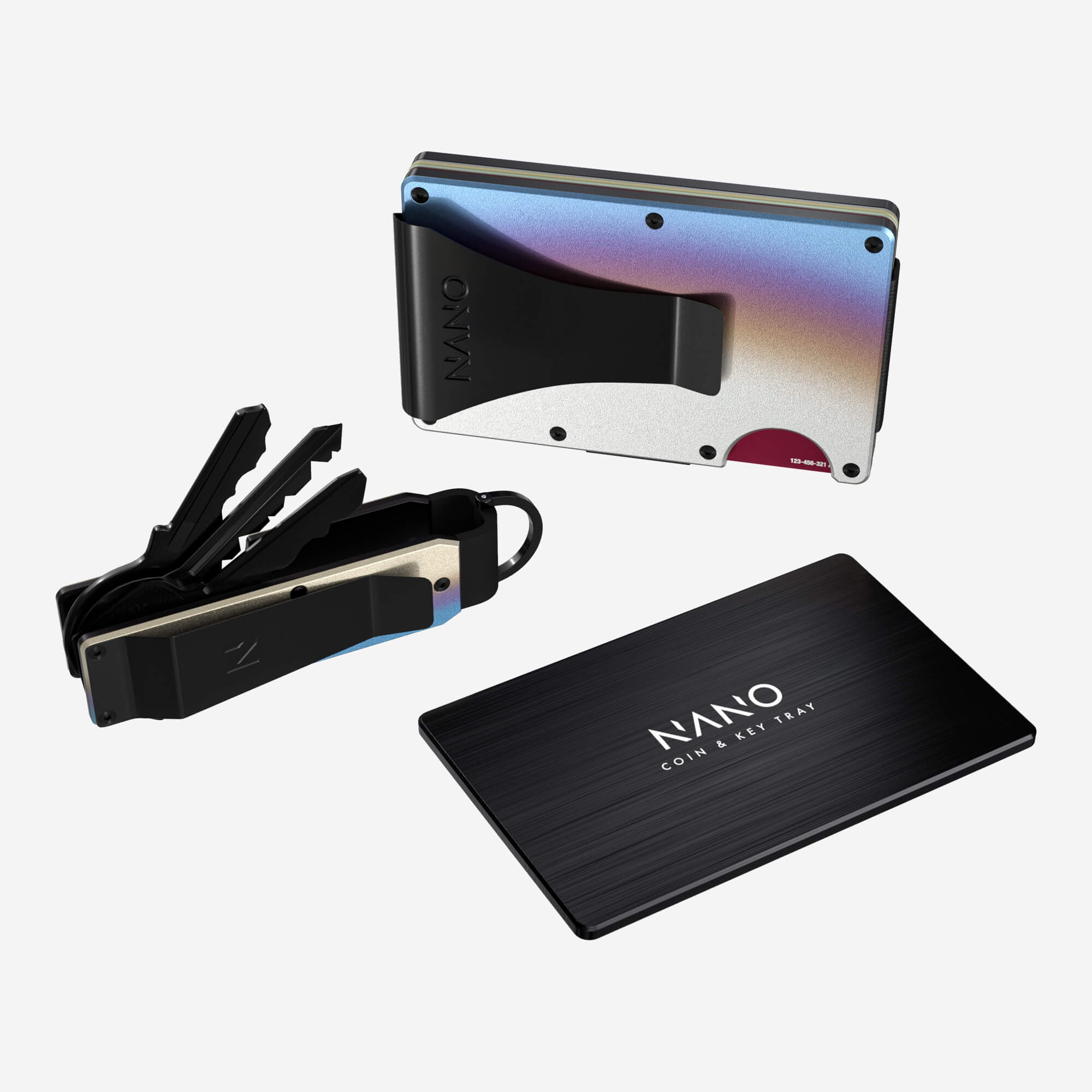 Money Clip Wallet (Flame Burnt) Ultimate Bundle
