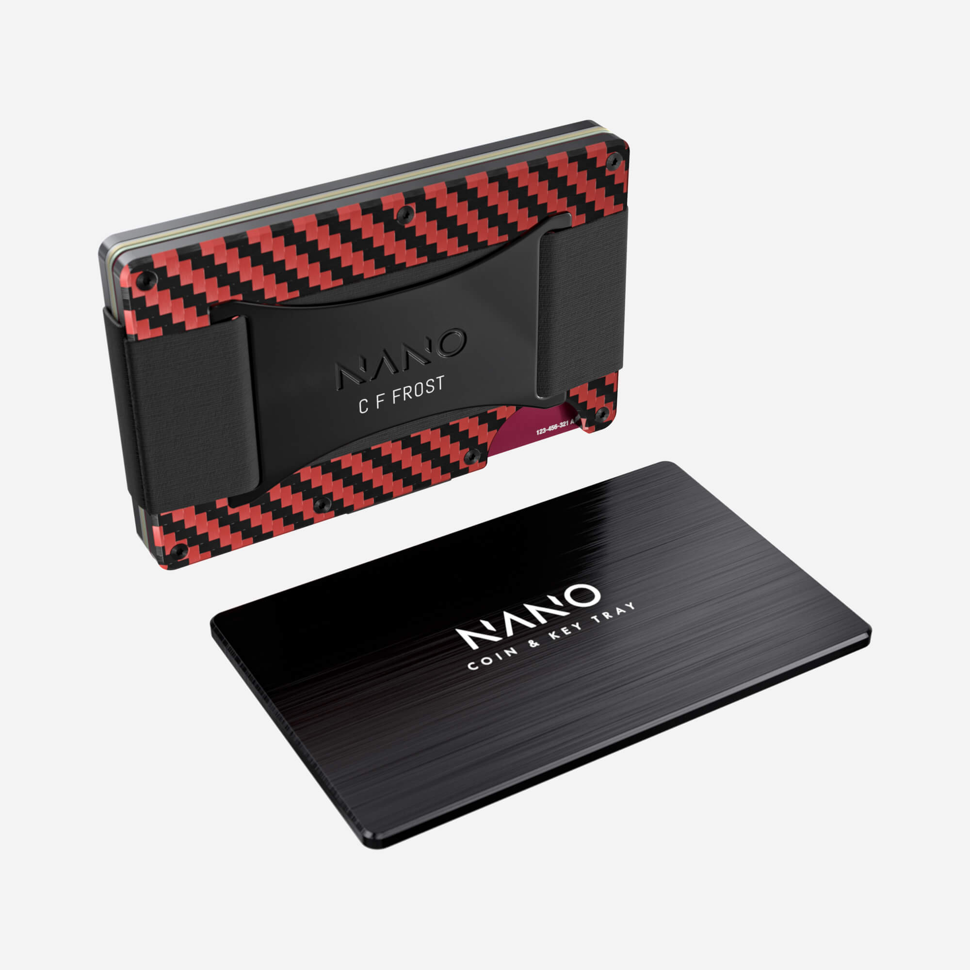 Personalised Cash Strap Wallet (Diablo Red/Stealth Black) Essential Bundle