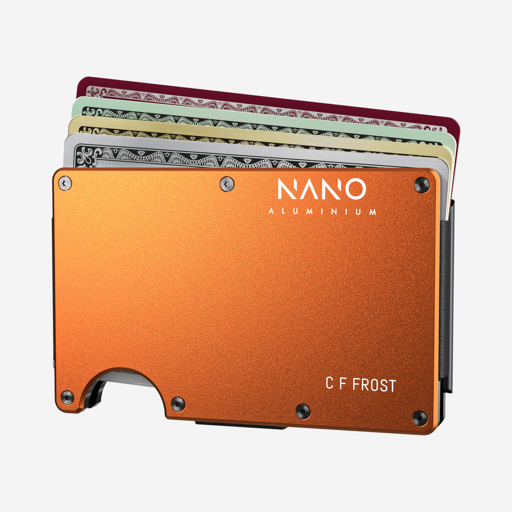 Personalised Money Clip Wallet (Ventura Orange)