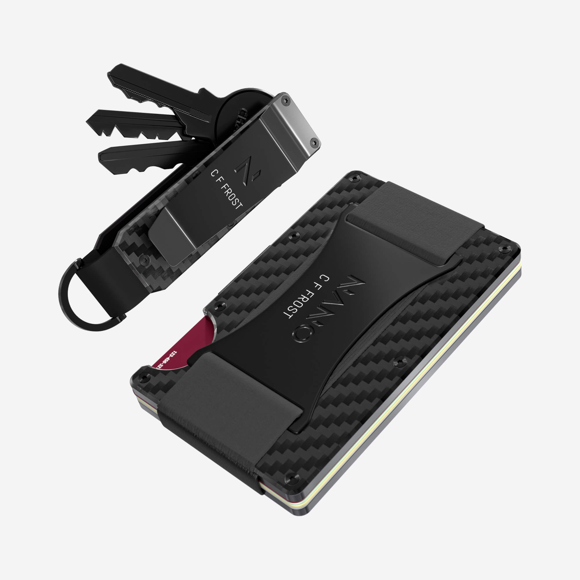 Personalised Cash Strap Wallet (Stealth Black) Everyday Bundle