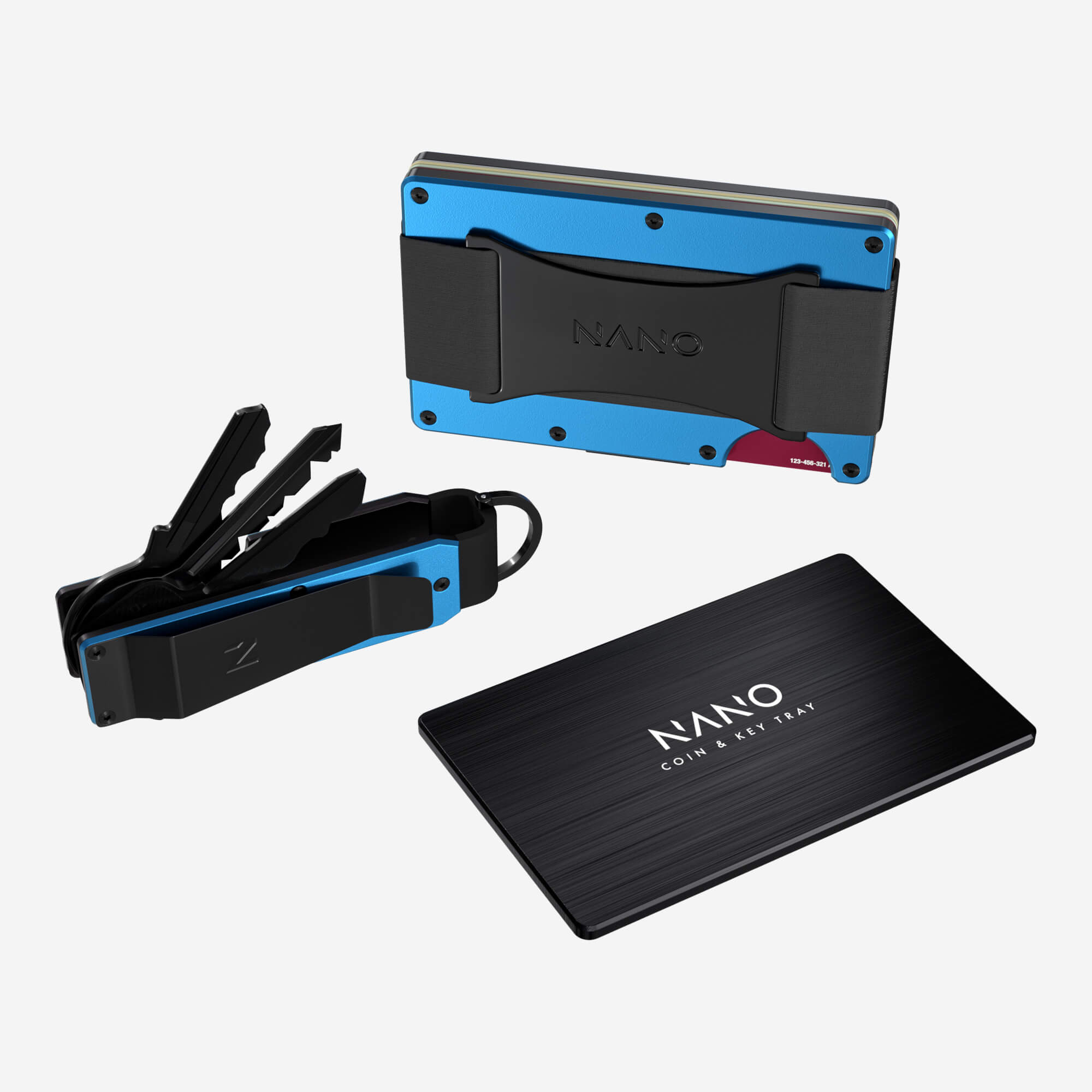 Cash Strap Wallet (Velocity Blue) Ultimate Bundle