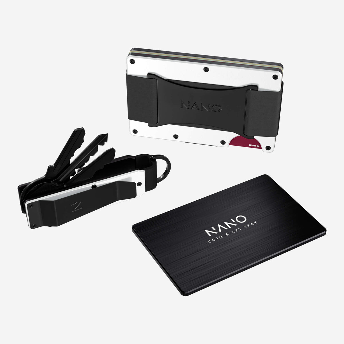 Cash Strap Wallet (Carrera White) Ultimate Bundle