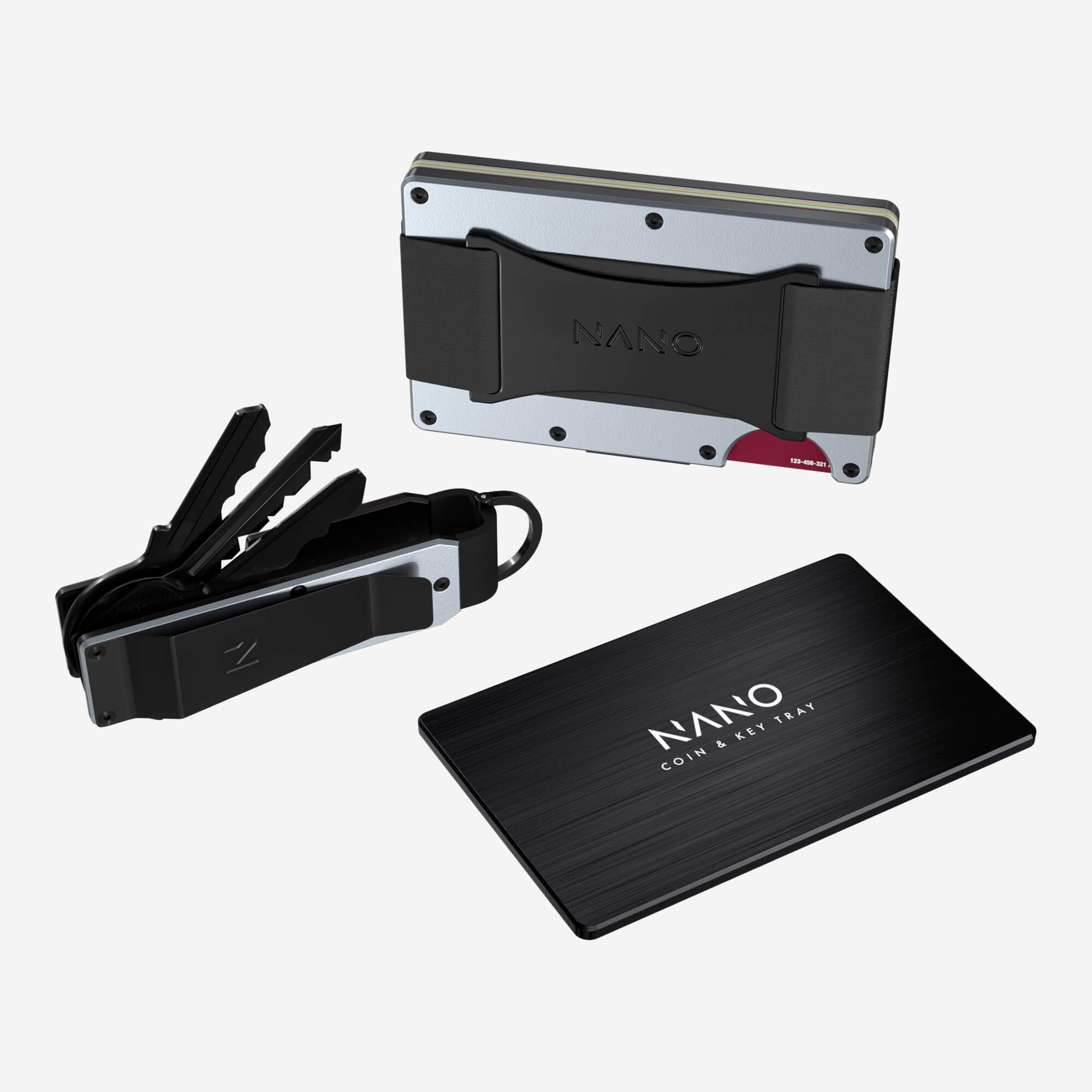 Personalised Cash Strap Wallet (Spyder Grey) Ultimate Bundle