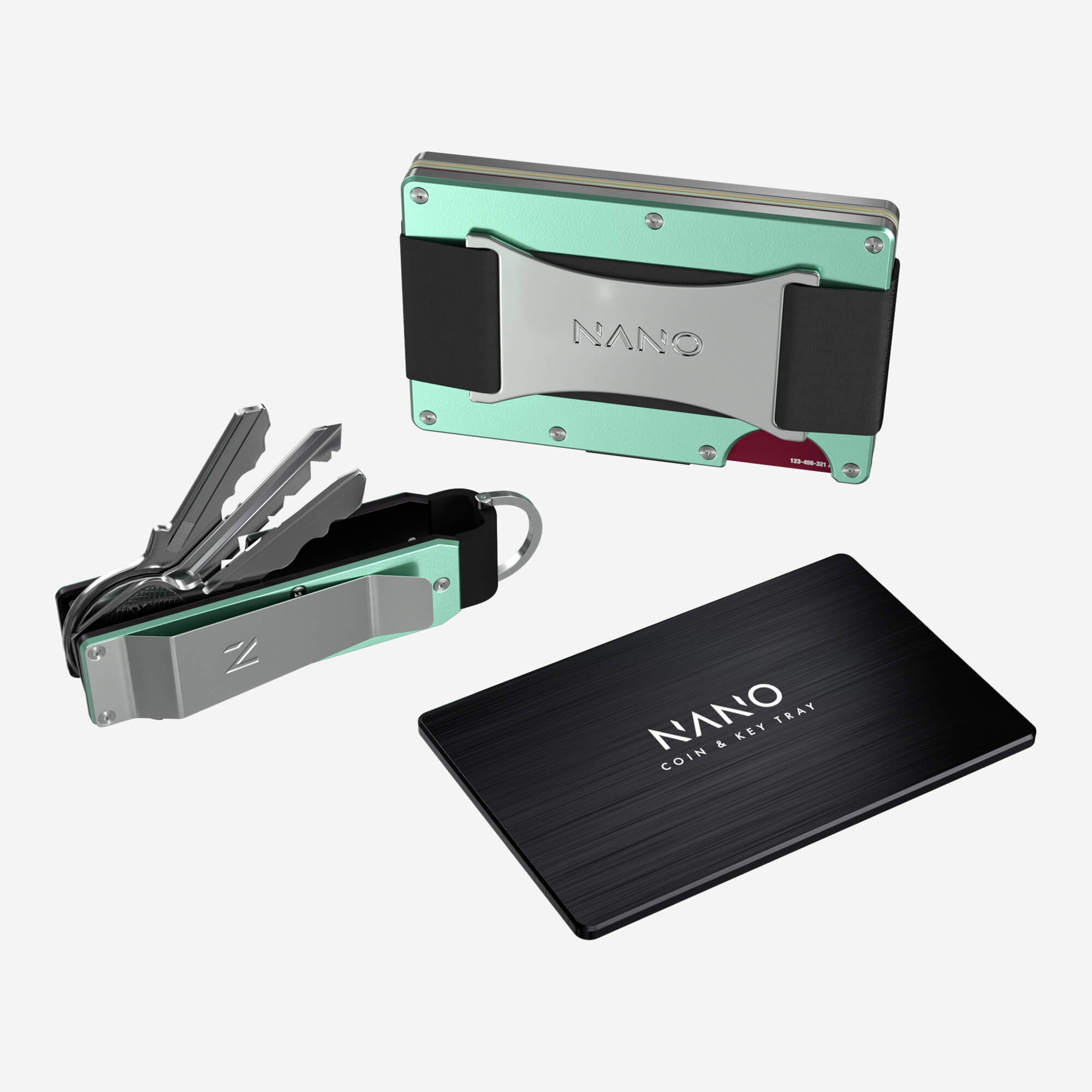 Personalised Cash Strap Wallet (Orchard Mint) Ultimate Bundle