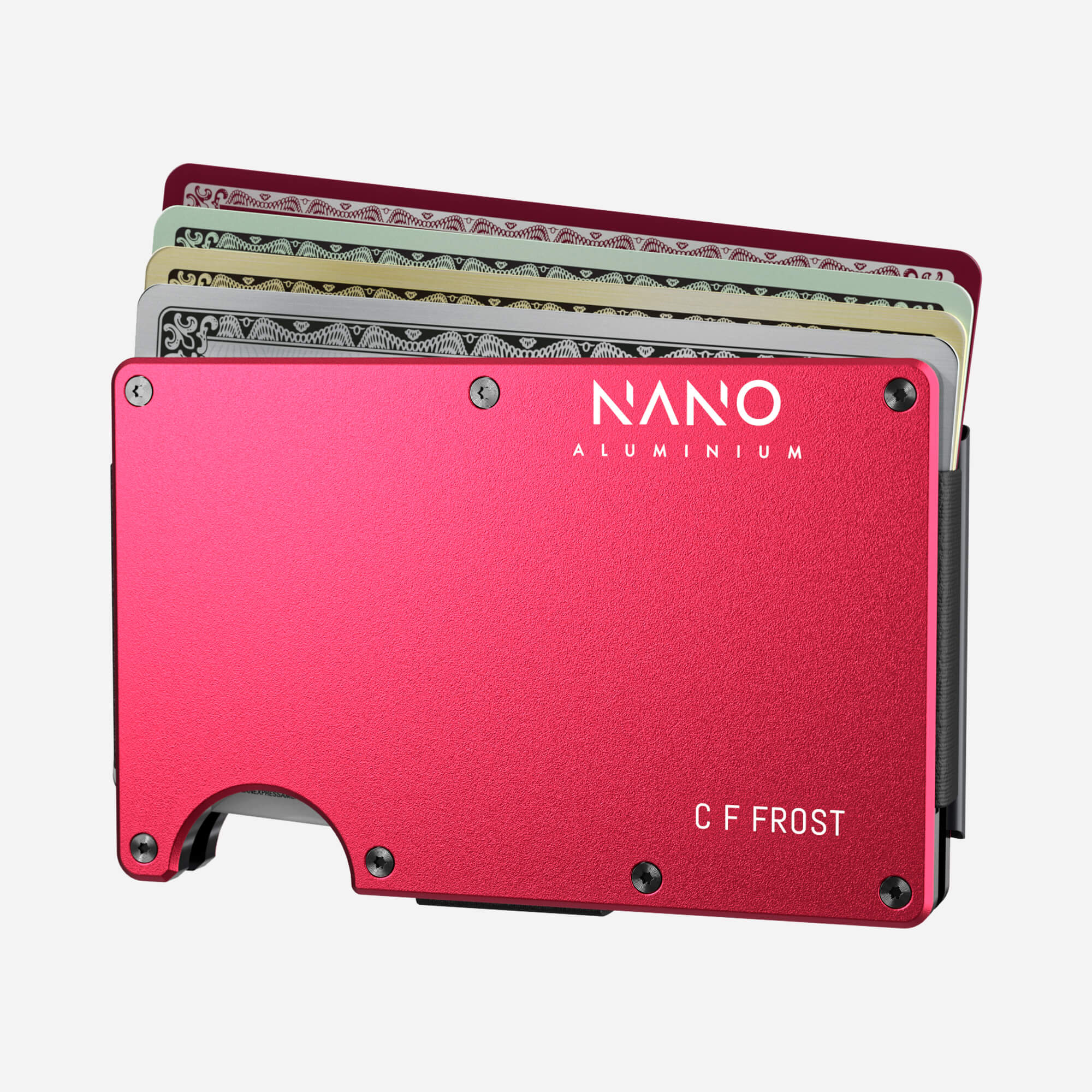 Personalised Money Clip Wallet (Volcano Red)