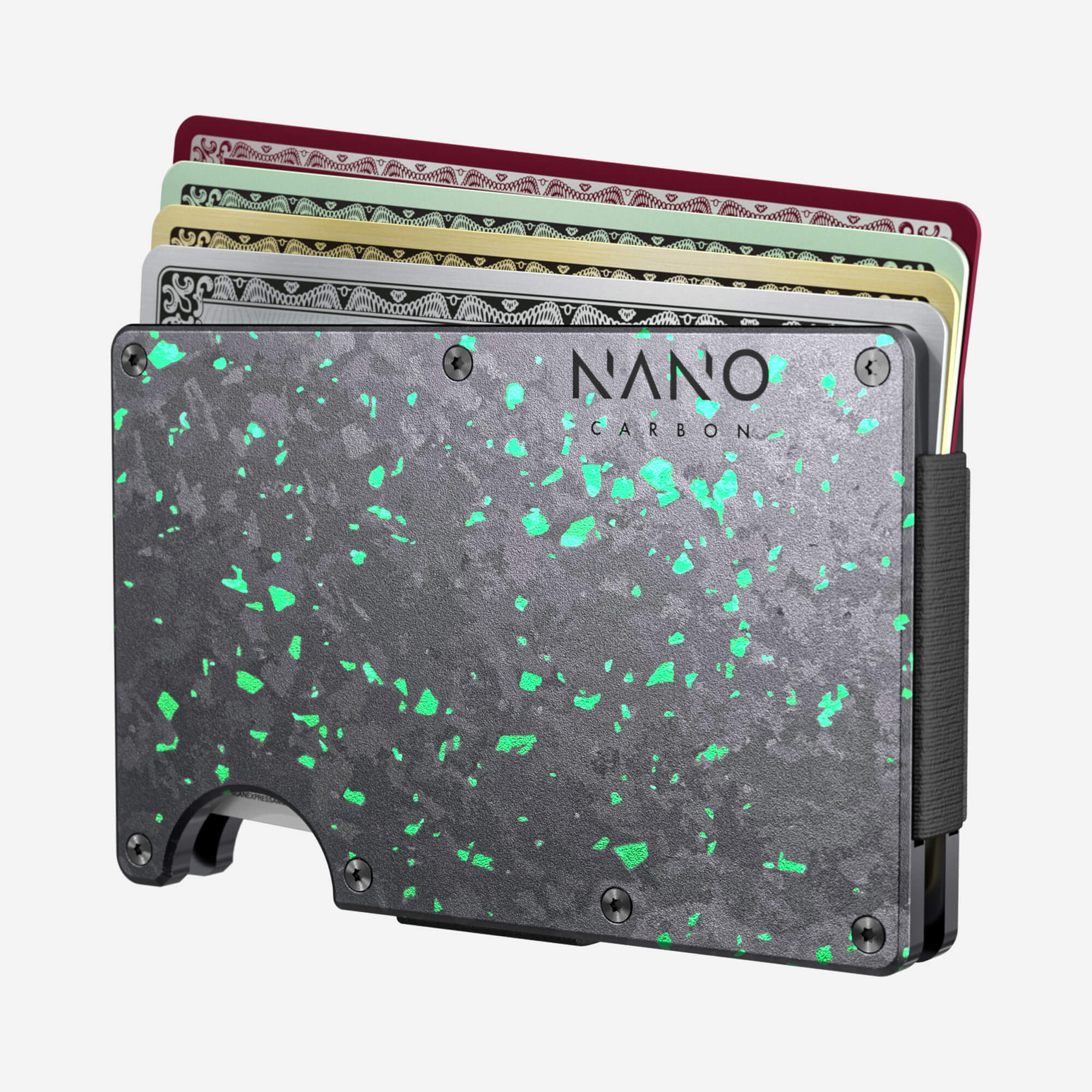 AirTag Cash Strap Wallet (Nero/Verde)