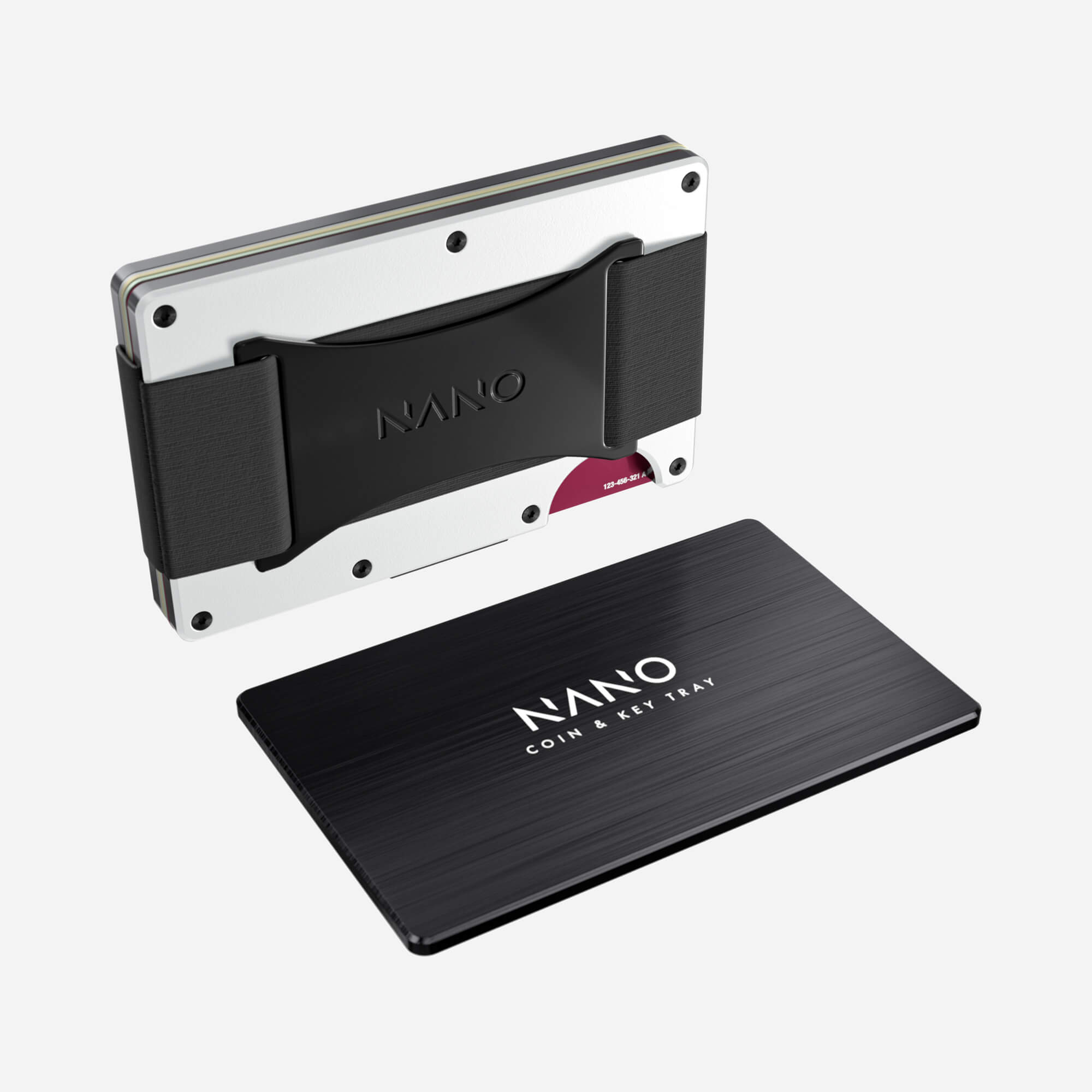 Personalised Cash Strap Wallet (Carrera White) Essential Bundle