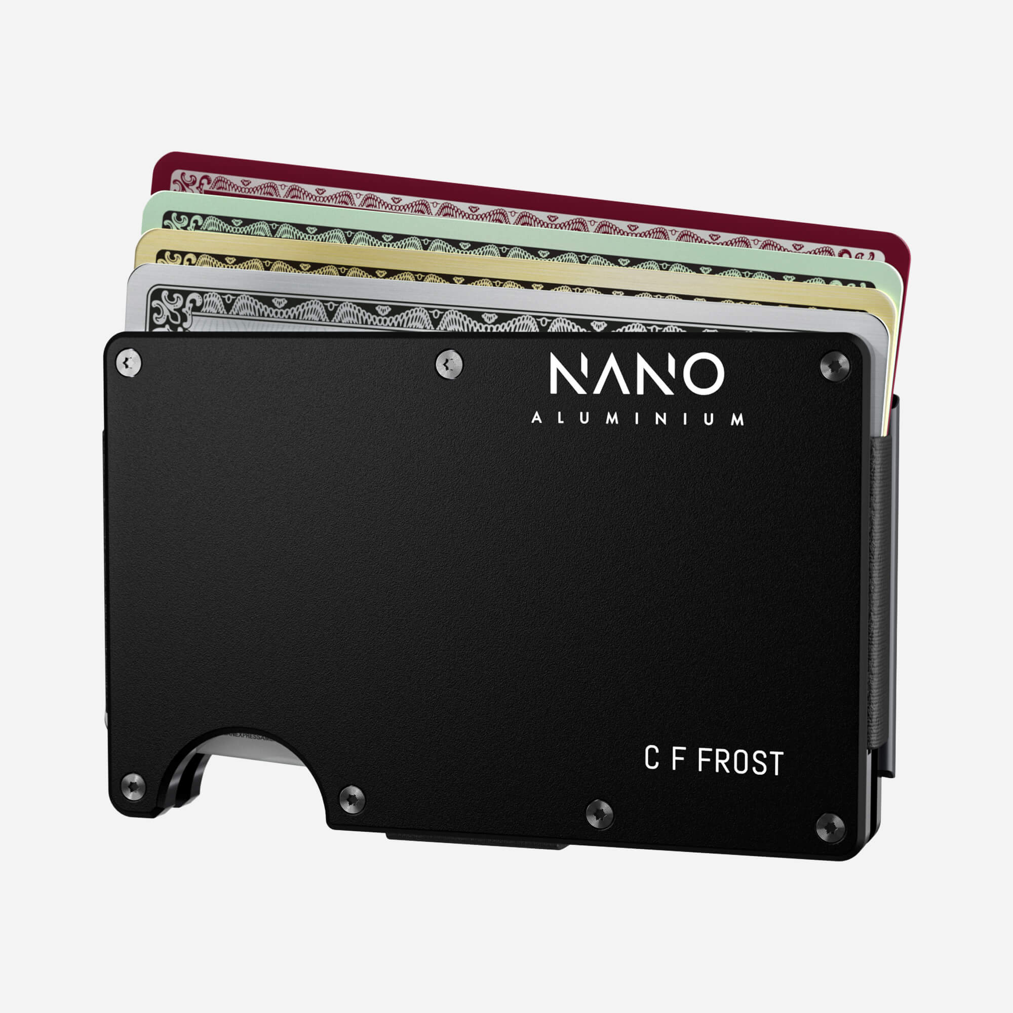 Personalised Money Clip Wallet (Phantom Black)